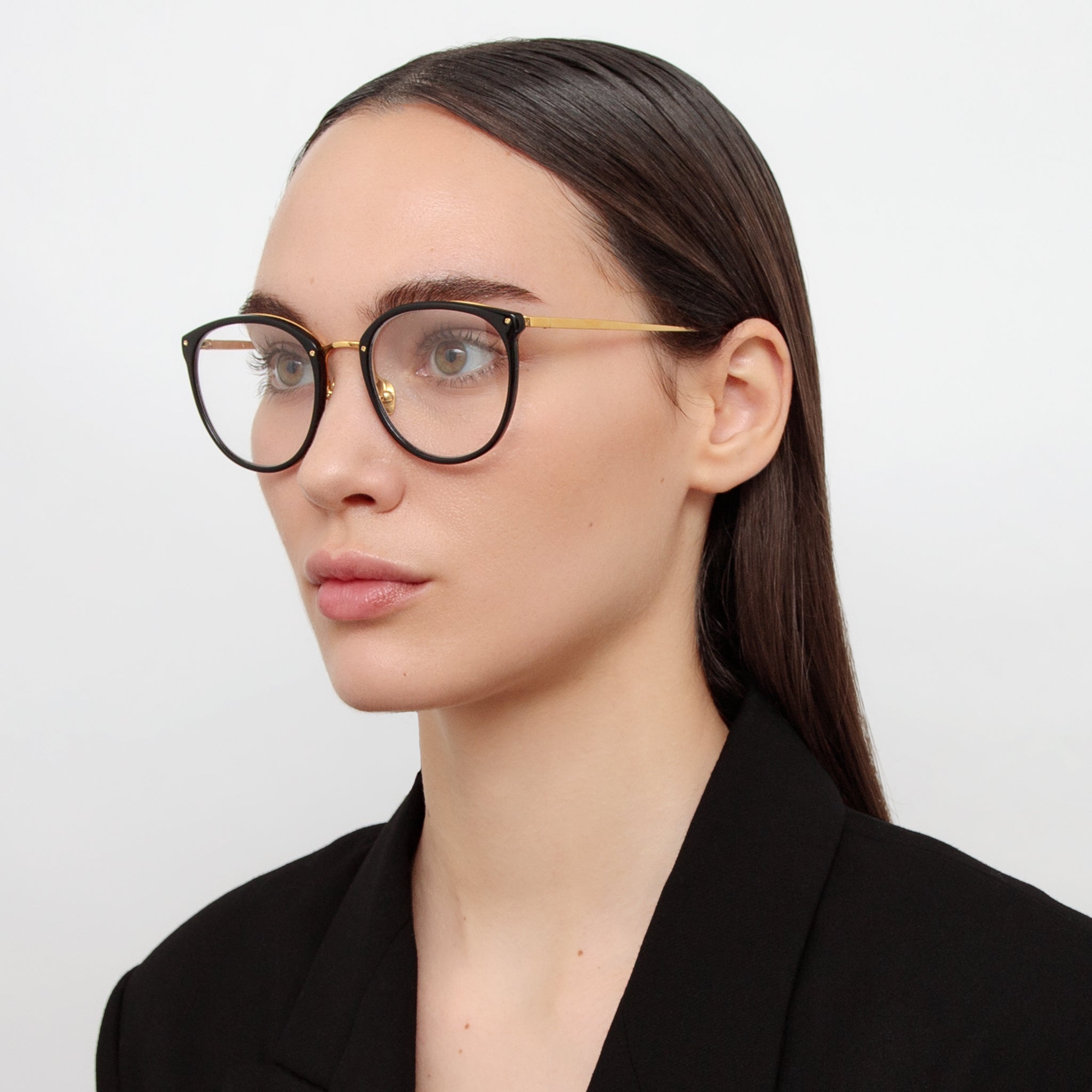 Calthorpe Optical Frame in Black - LINDA FARROW - Optical Frame -