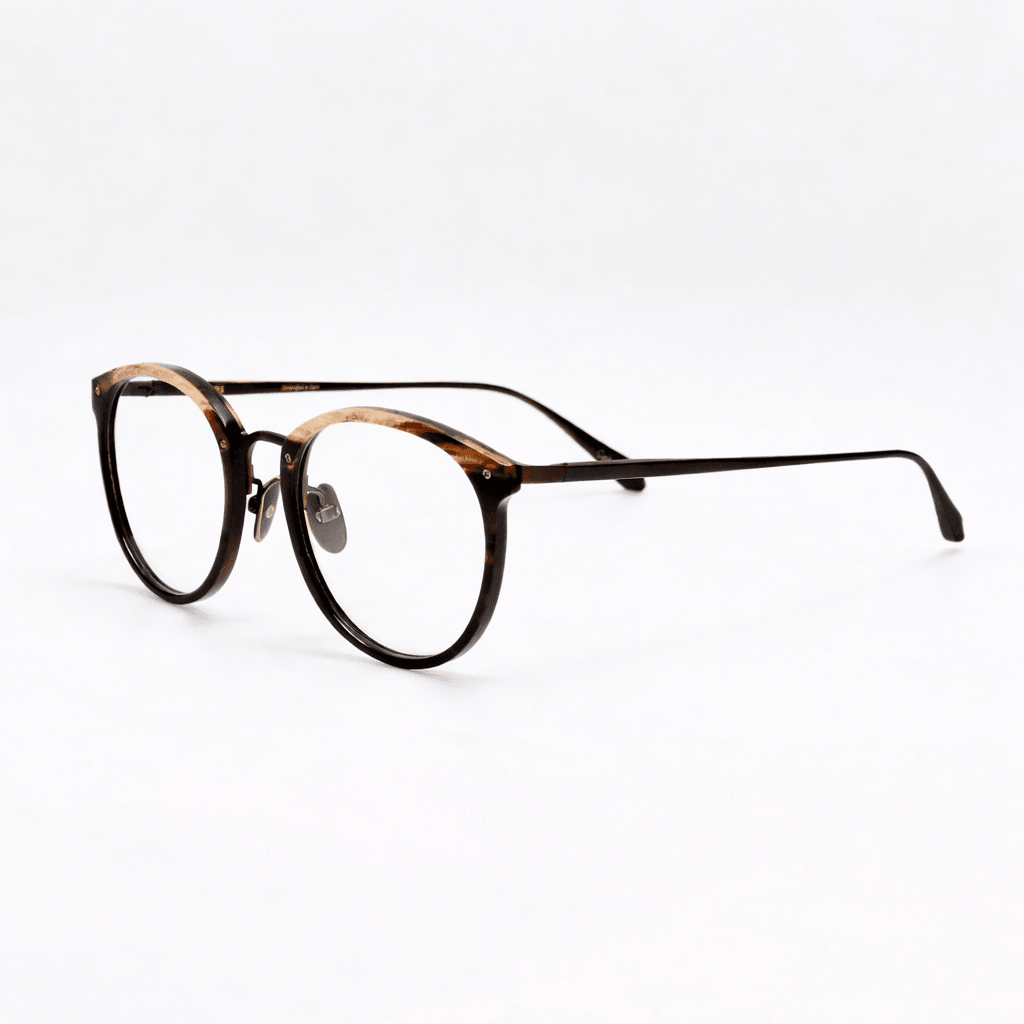 Calthorpe Optical Frame in Buffalo Horn and 925 Sterling Silver - LINDA FARROW - Optical Frame -