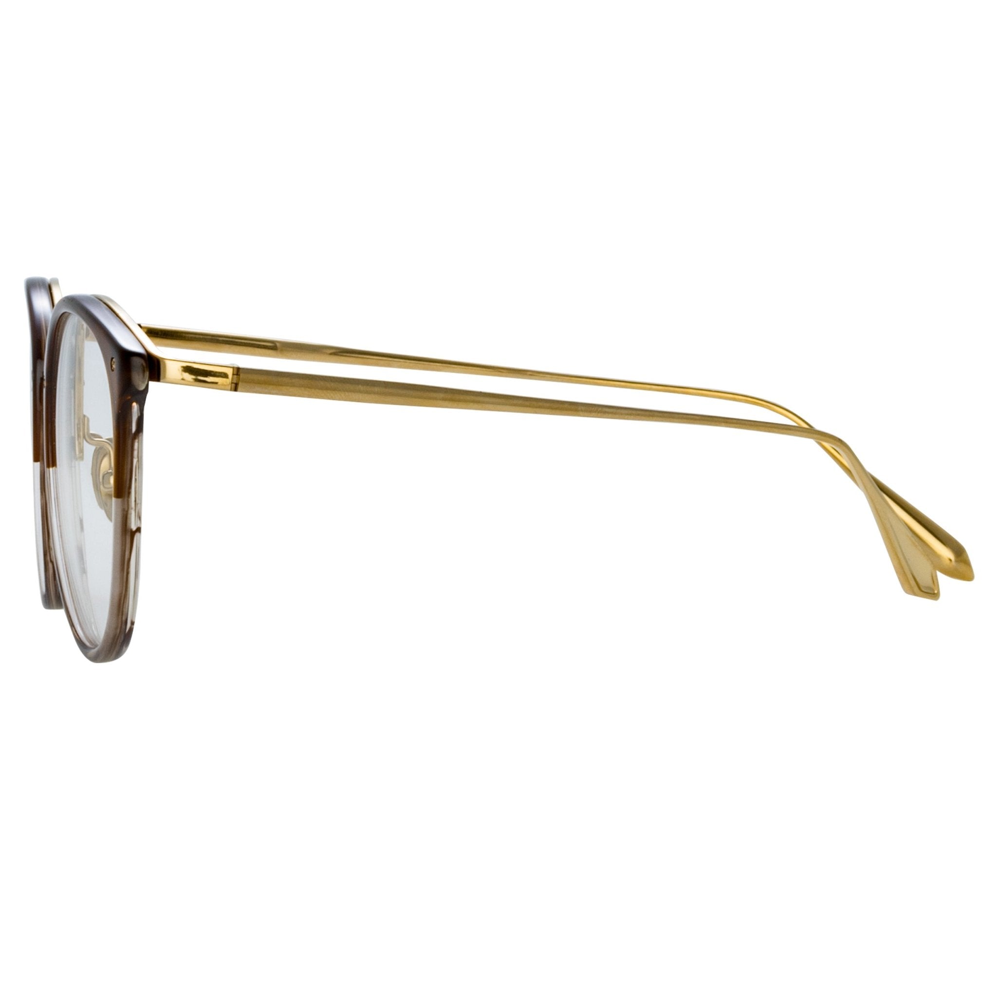 Calthorpe Optical Frame in Caramel Horn - LINDA FARROW - Optical Frame -