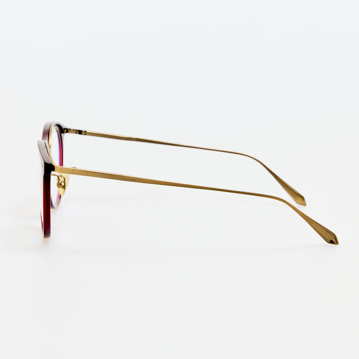 Calthorpe Optical in Antique Gold and Burgundy - LINDA FARROW-Optical Frame-