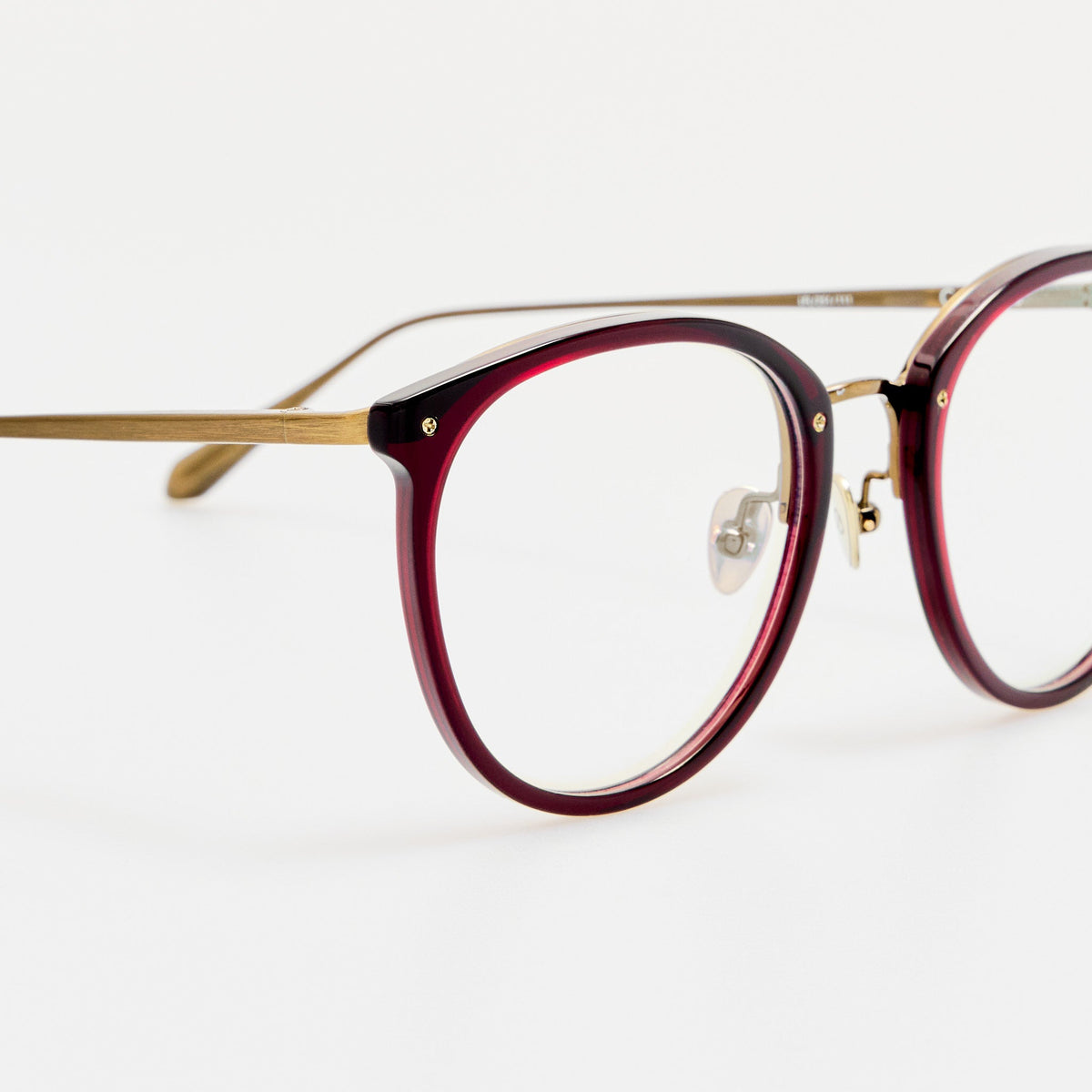 Calthorpe Optical in Antique Gold and Burgundy - LINDA FARROW-Optical Frame-