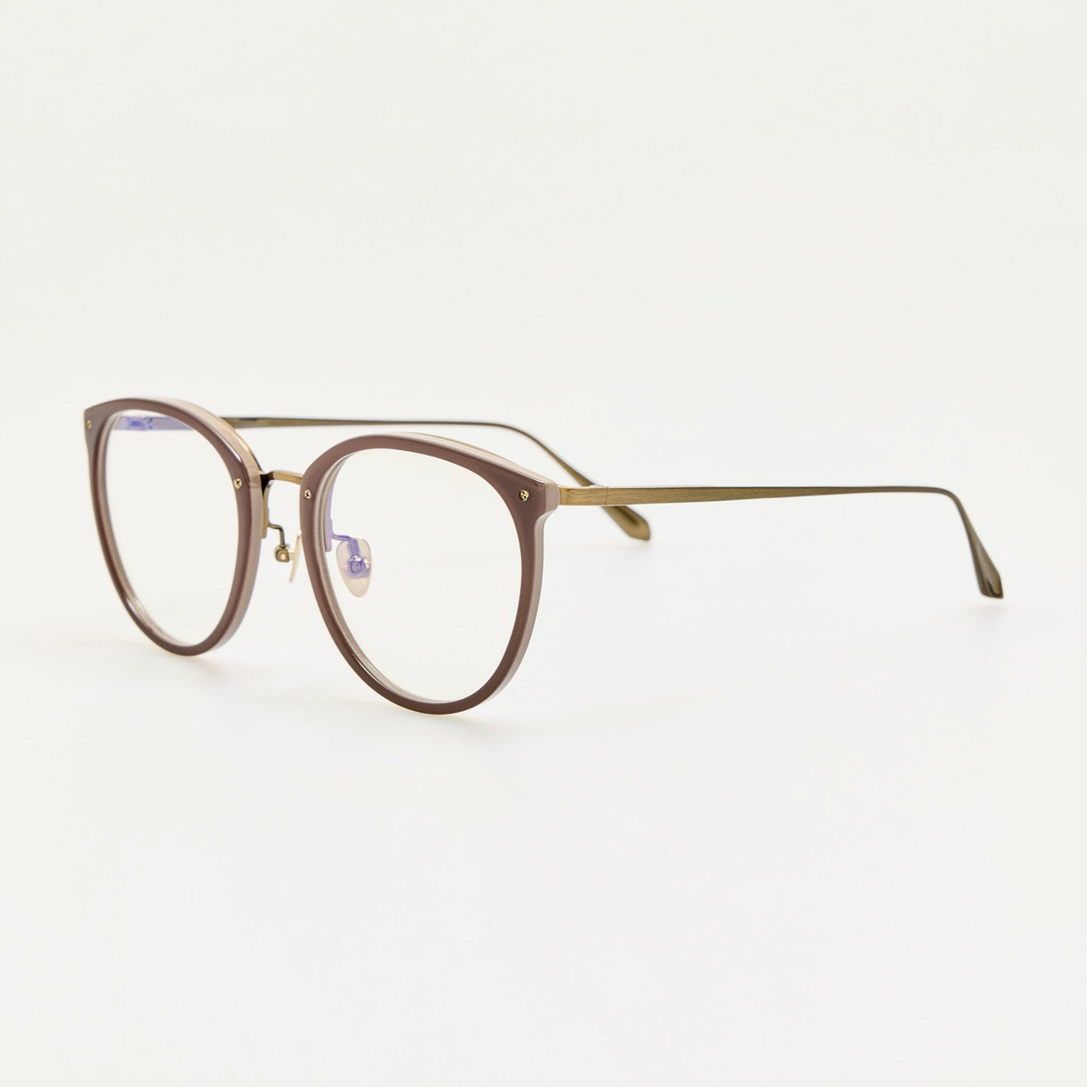 Calthorpe Optical in Antique Gold and Taupe - LINDA FARROW-Optical Frame-