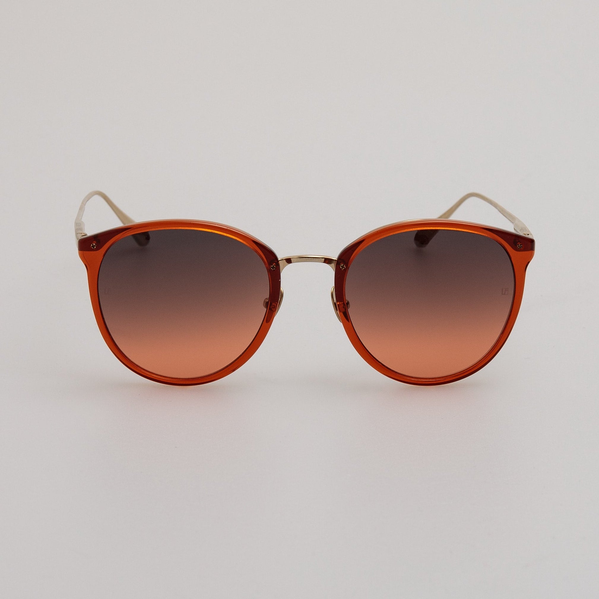 Calthorpe Sunglasses in 22K Gold and Dusk Gradient - LINDA FARROW - Sunglasses -