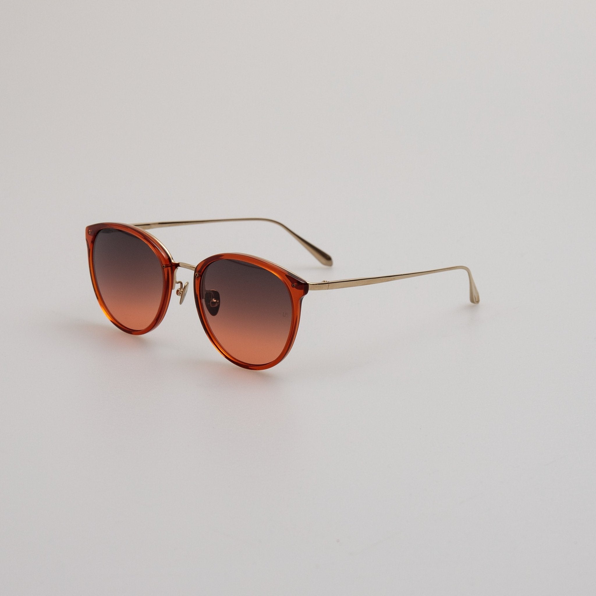 Calthorpe Sunglasses in 22K Gold and Dusk Gradient - LINDA FARROW - Sunglasses -