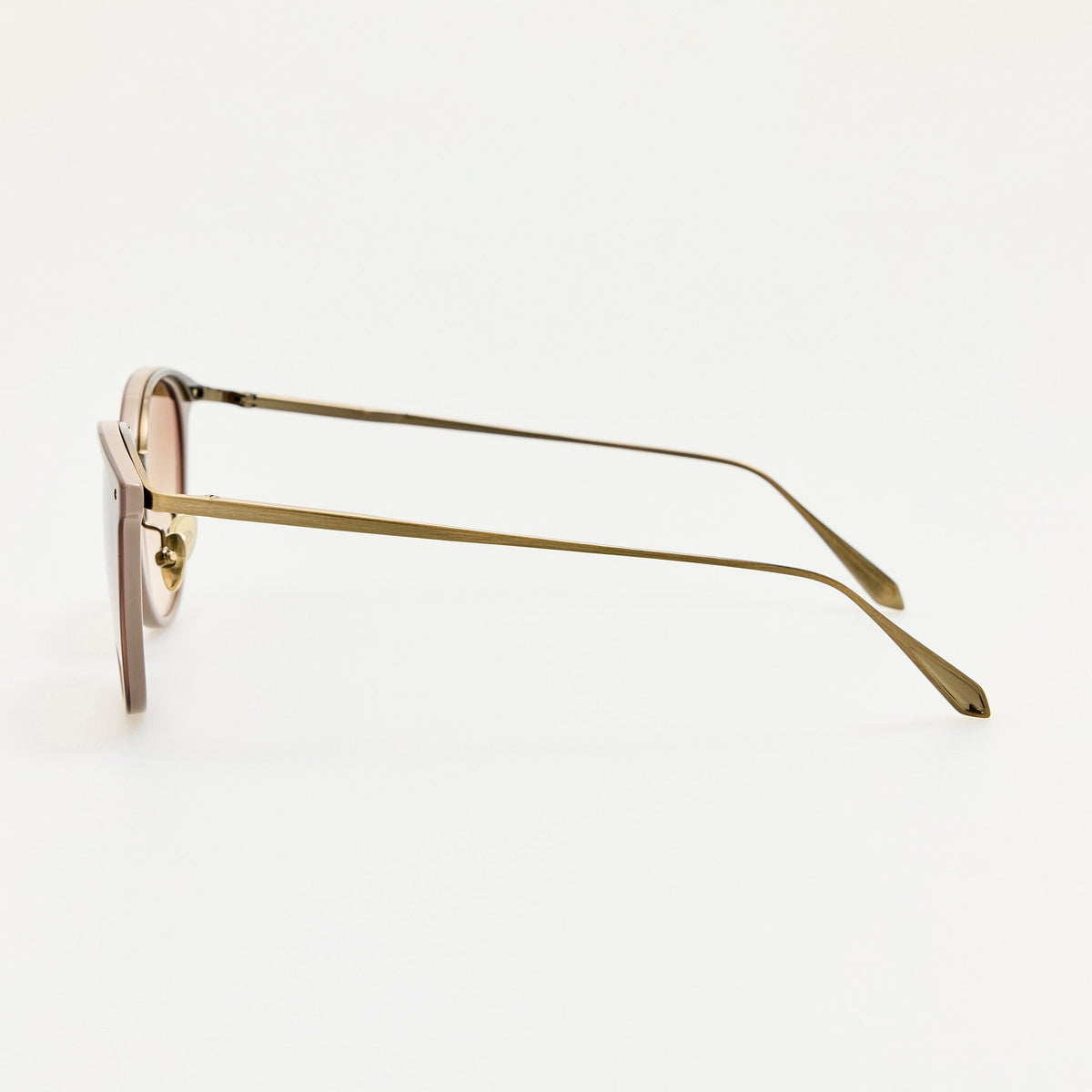 Calthorpe Sunglasses in Antique Gold and Taupe - LINDA FARROW-Sunglasses-