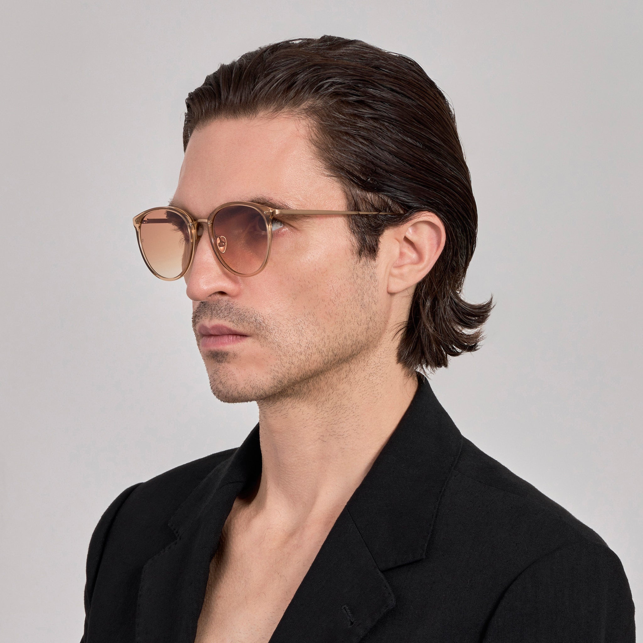 Calthorpe Sunglasses in Matt Champagne and Caramel - LINDA FARROW - Sunglasses -