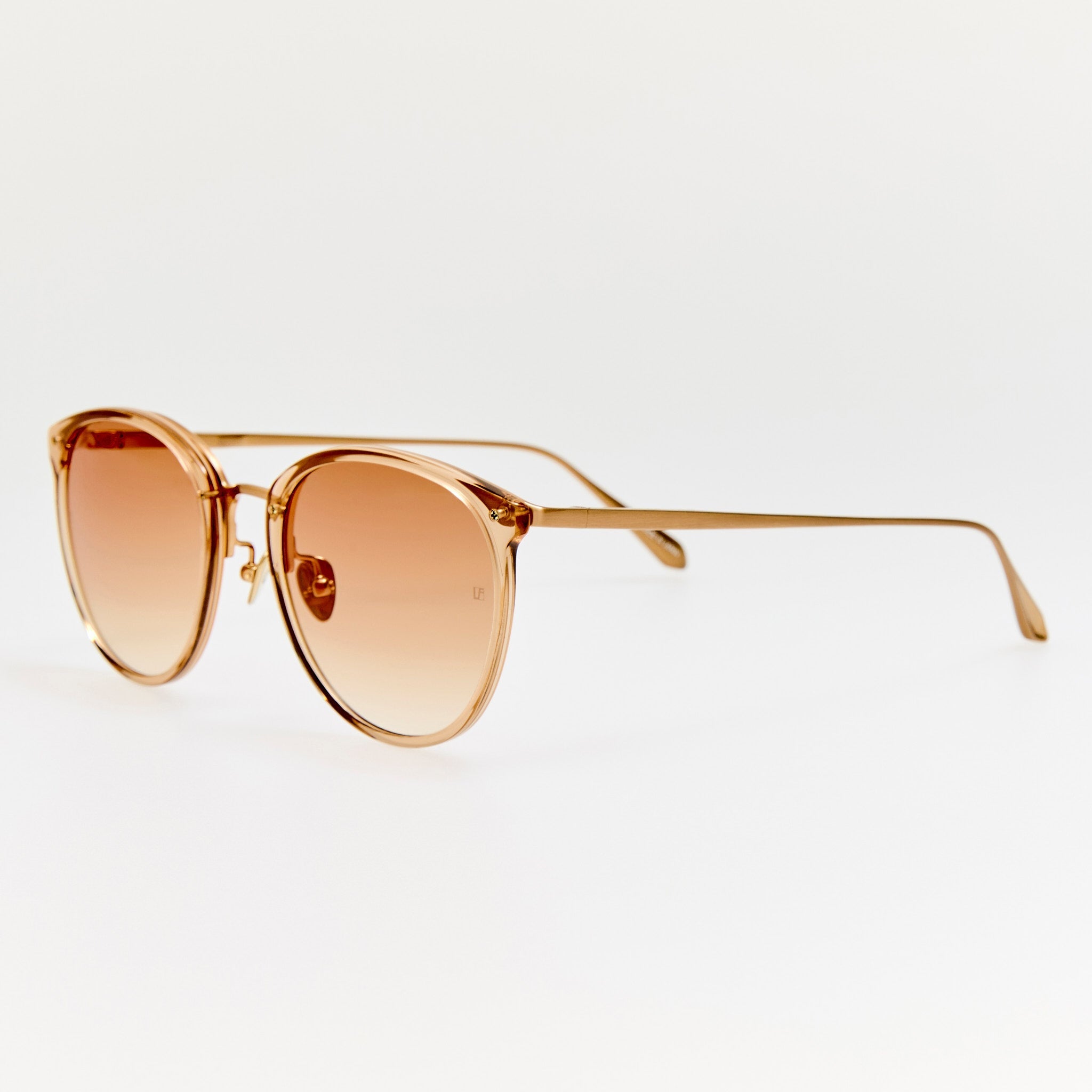 Calthorpe Sunglasses in Matt Champagne and Caramel - LINDA FARROW - Sunglasses -