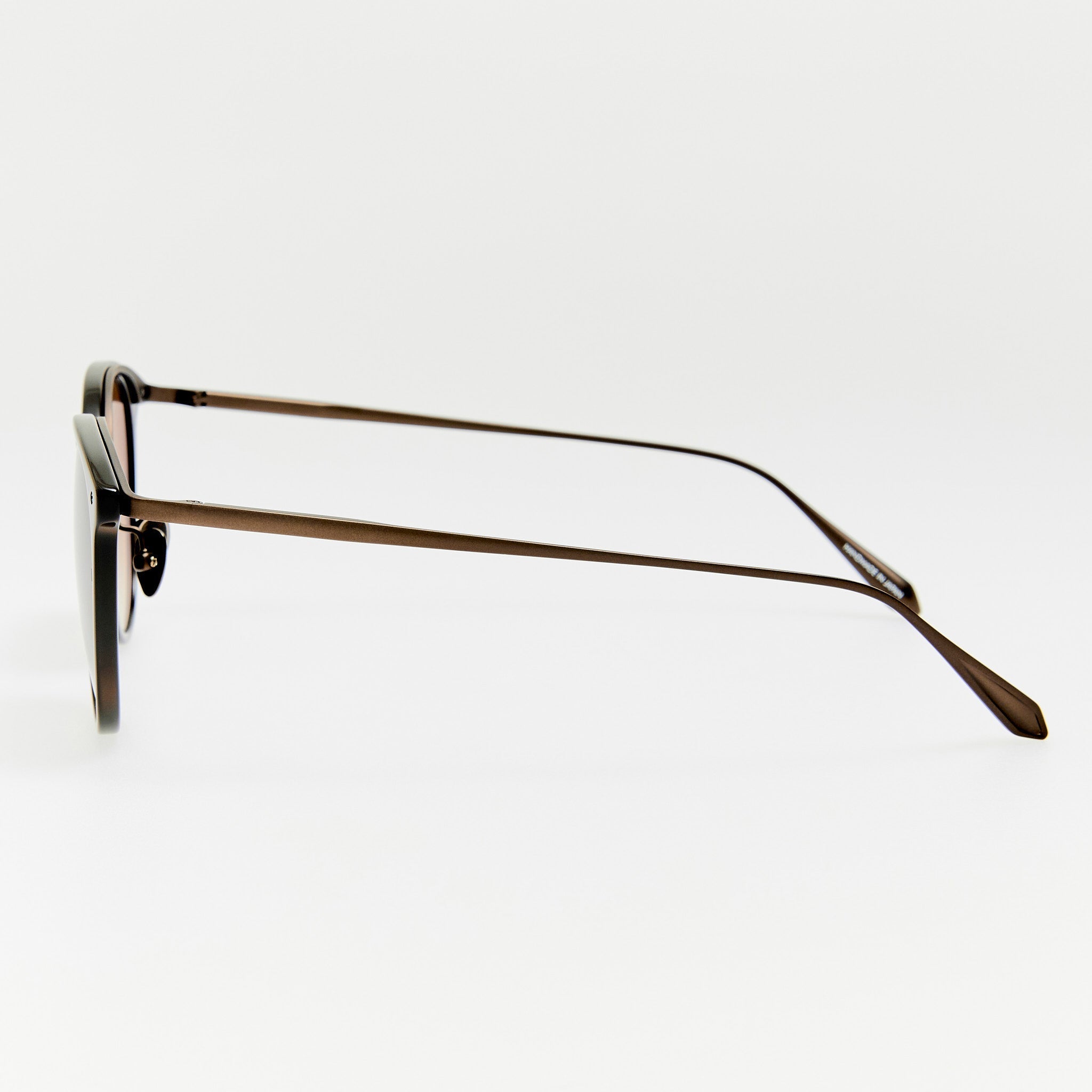Calthorpe Sunglasses in Matt Nickel and Mocha - LINDA FARROW - Sunglasses -