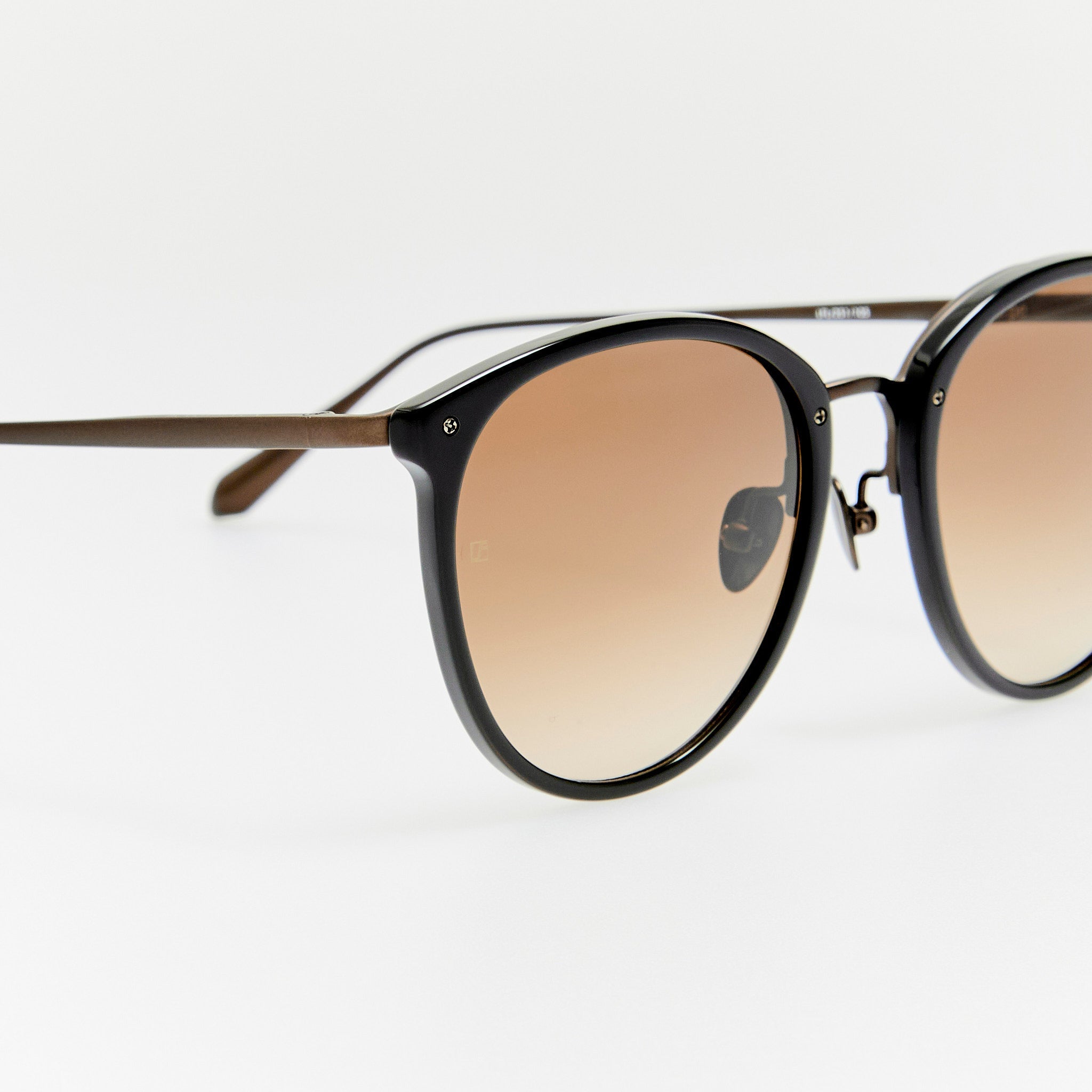 Calthorpe Sunglasses in Matt Nickel and Mocha - LINDA FARROW - Sunglasses -