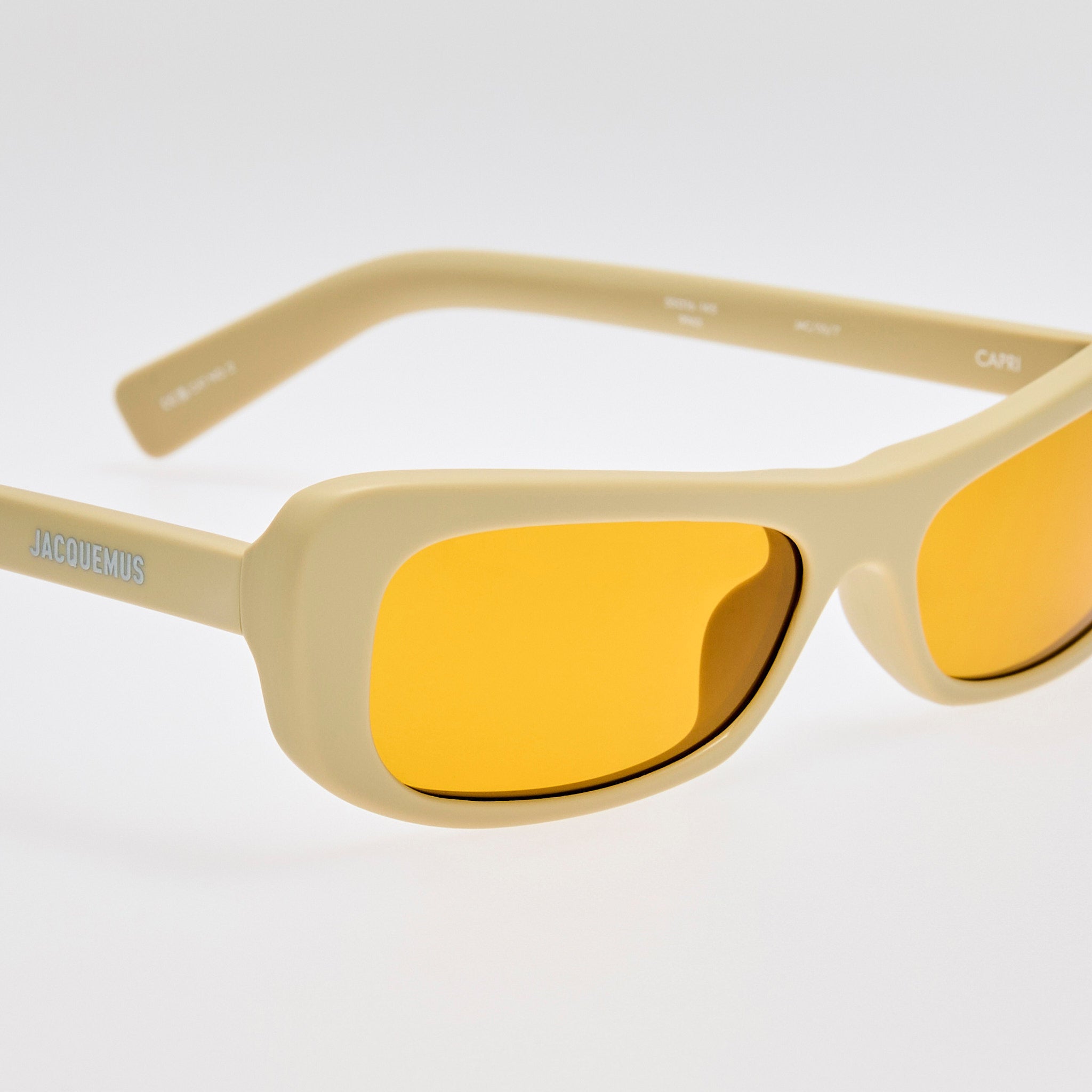 Capri Rectangular Sunglasses in Matt Putty - LINDA FARROW - Sunglasses -