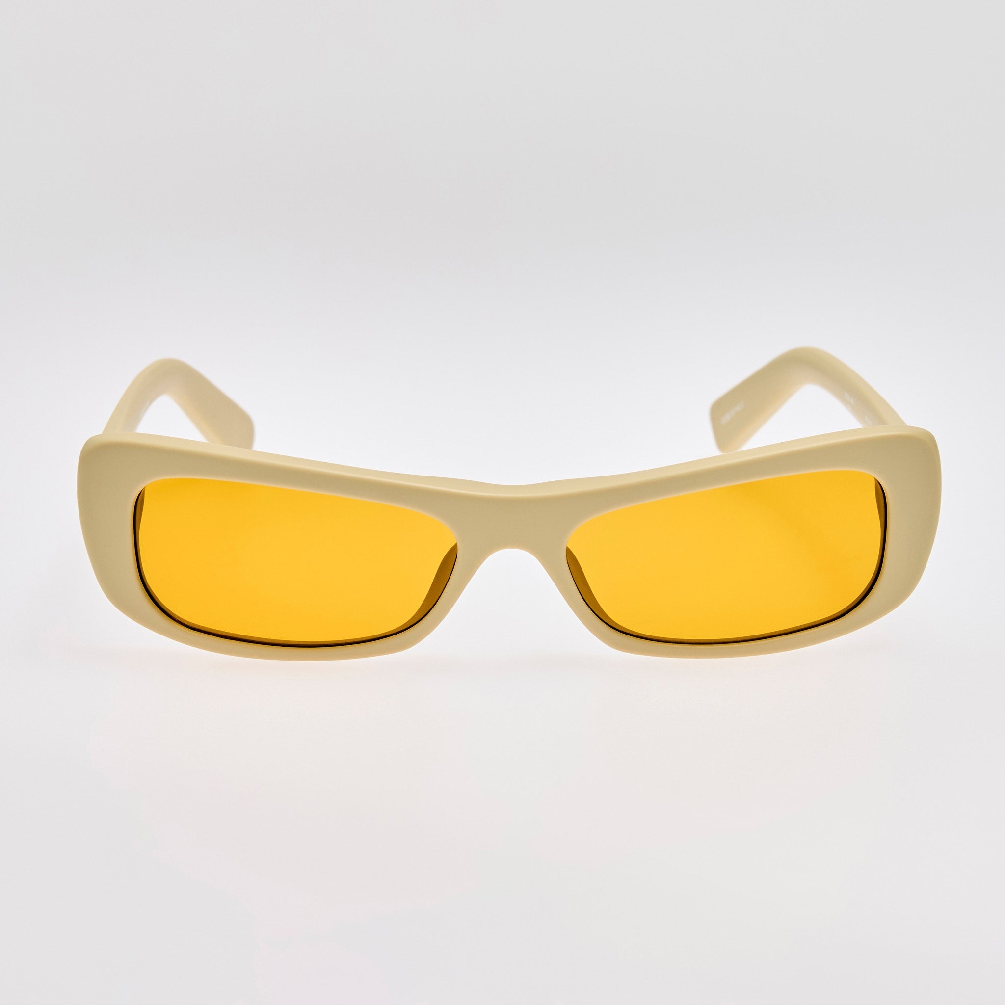 Capri Rectangular Sunglasses in Matt Putty - LINDA FARROW - Sunglasses -
