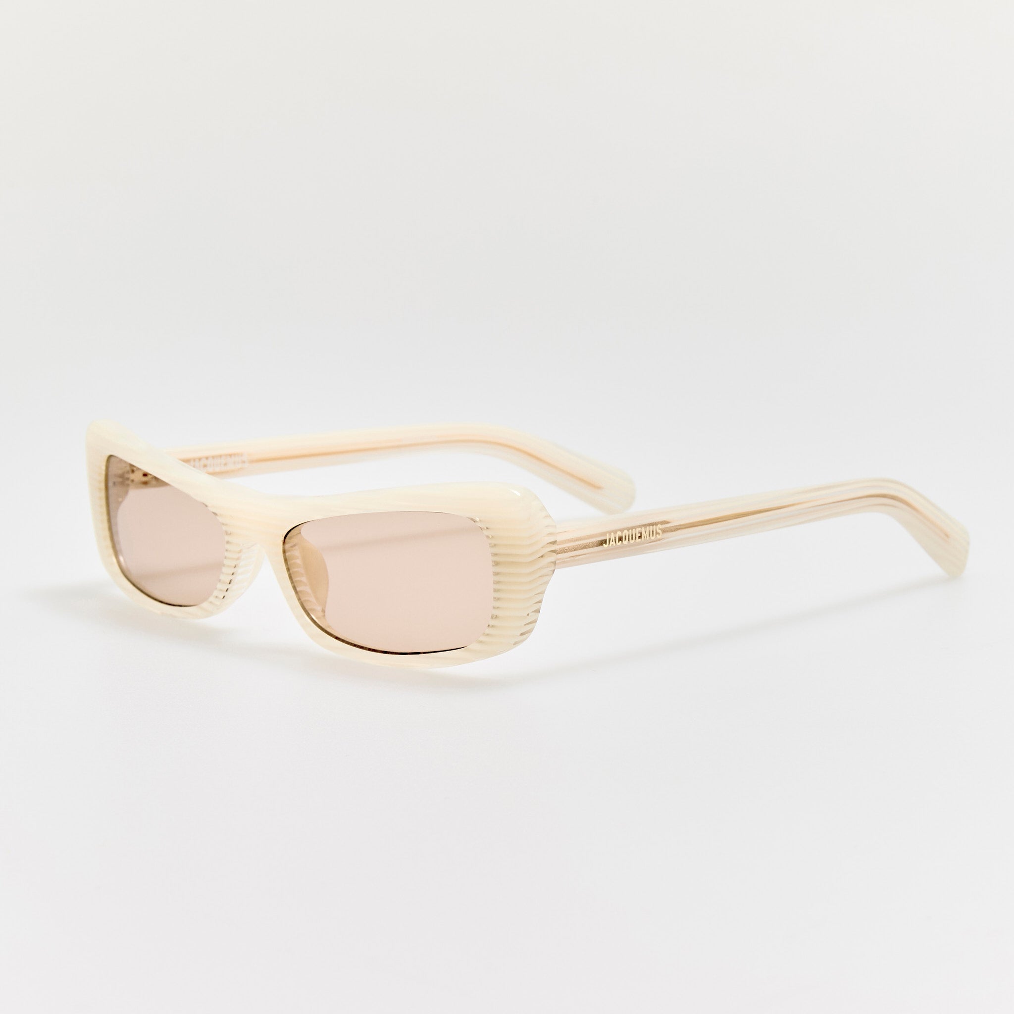 Capri Sunglasses in Cream Stripe - LINDA FARROW - Sunglasses -