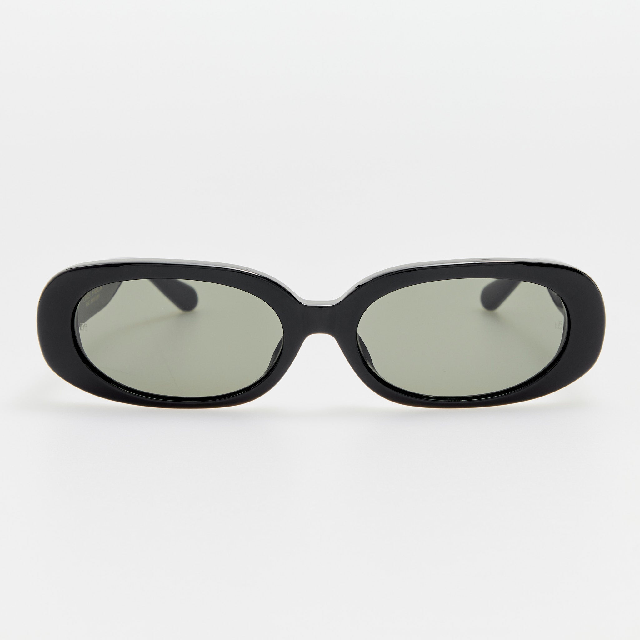 Cara Sunglasses in Black with Diamonds and 22K Gold - LINDA FARROW - Sunglasses -