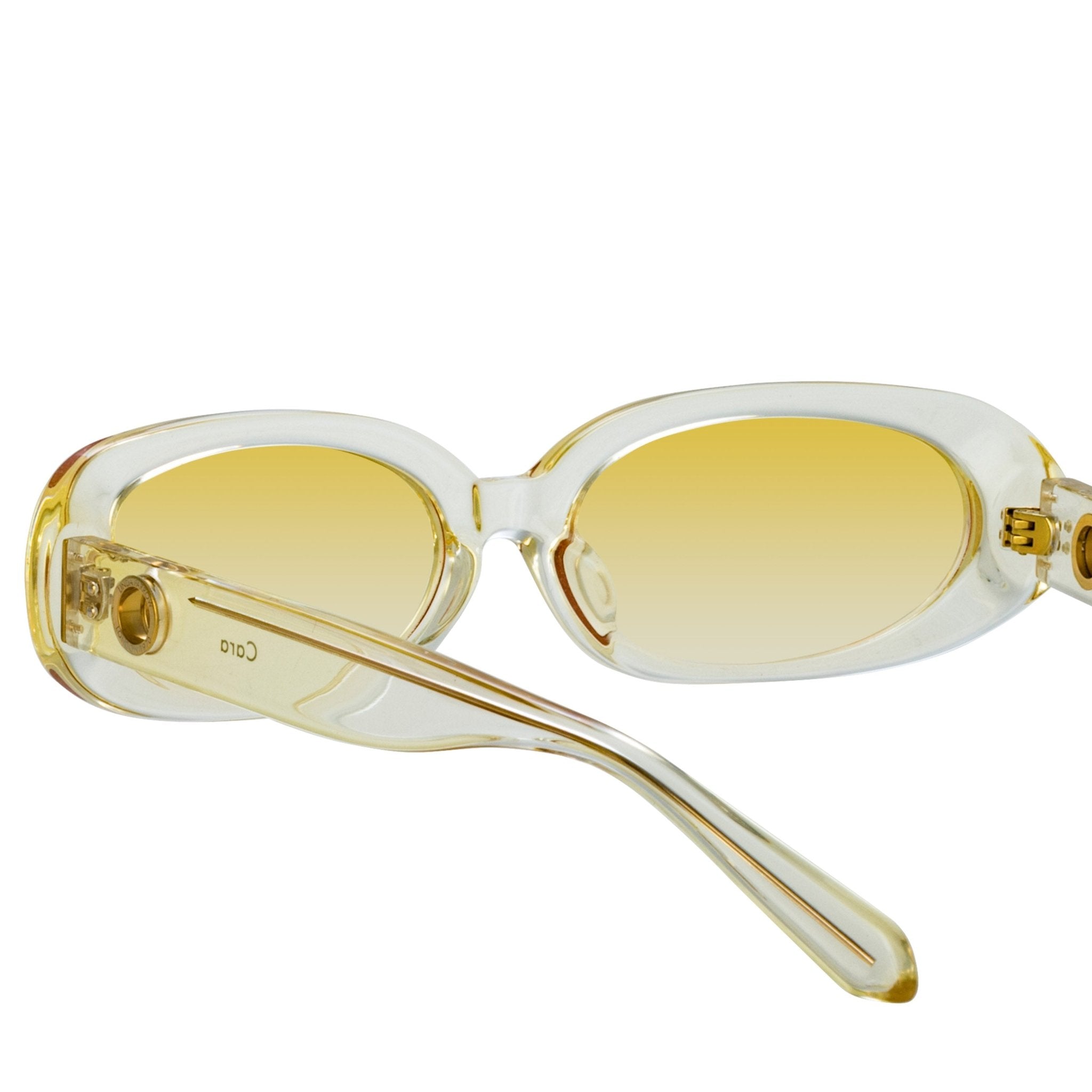 Cara Sunglasses in Yellow - LINDA FARROW - Sunglasses -