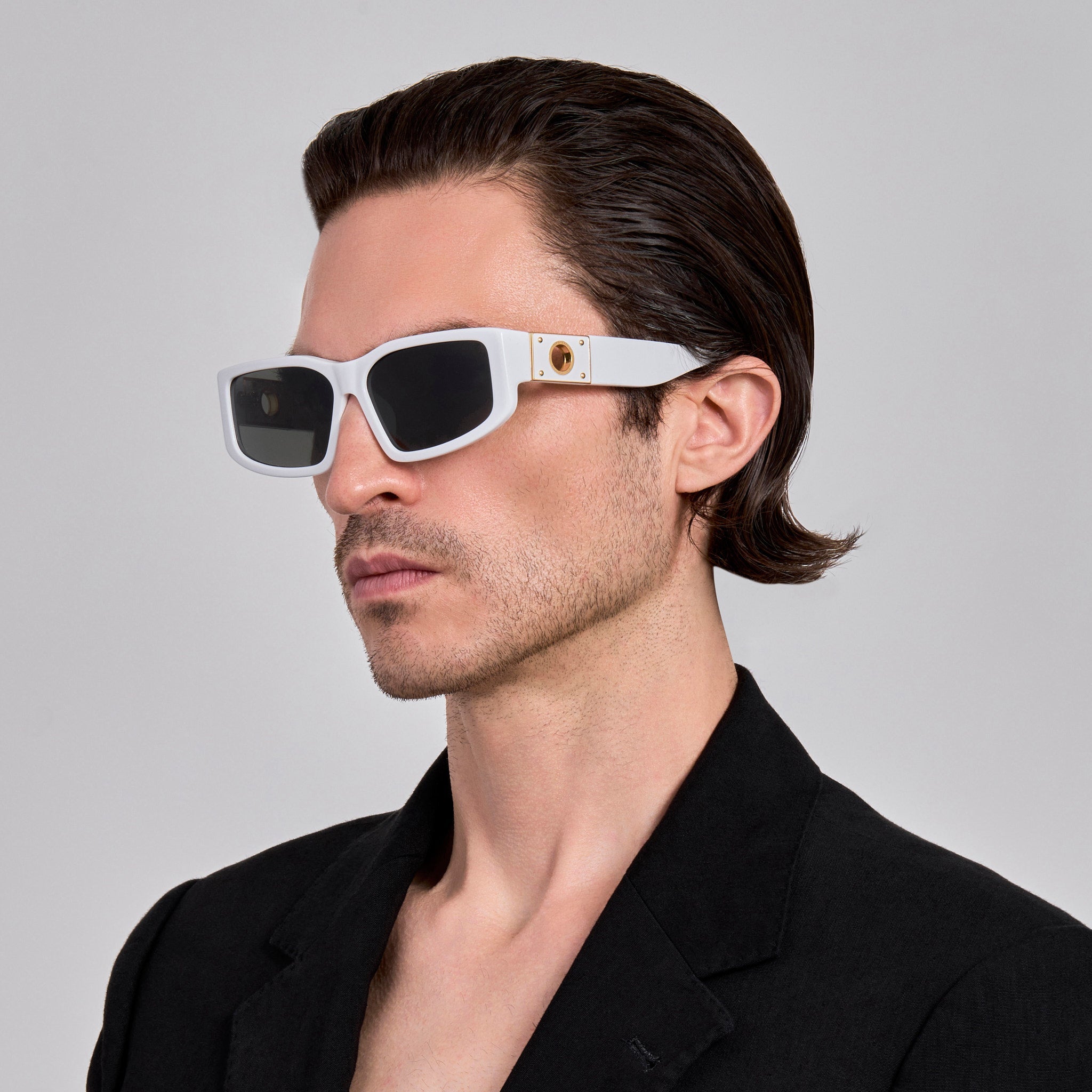 Carmela Sunglasses in White - LINDA FARROW - Sunglasses -