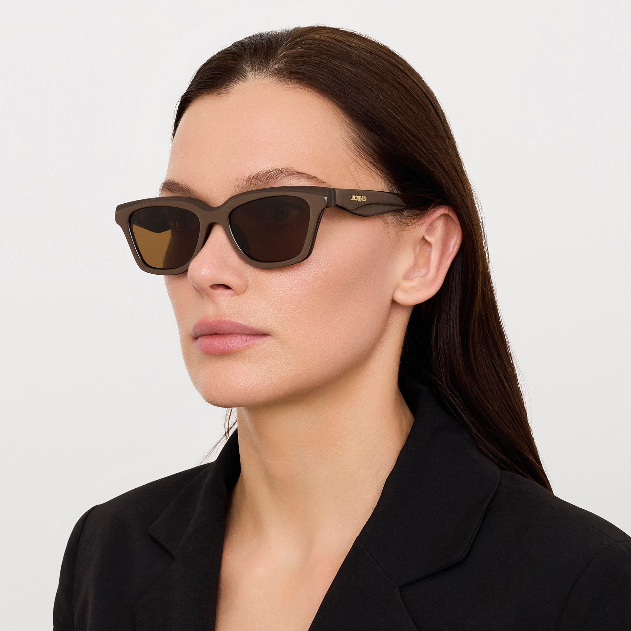 Carre Sunglasses in Metallic Brown - LINDA FARROW - Sunglasses -