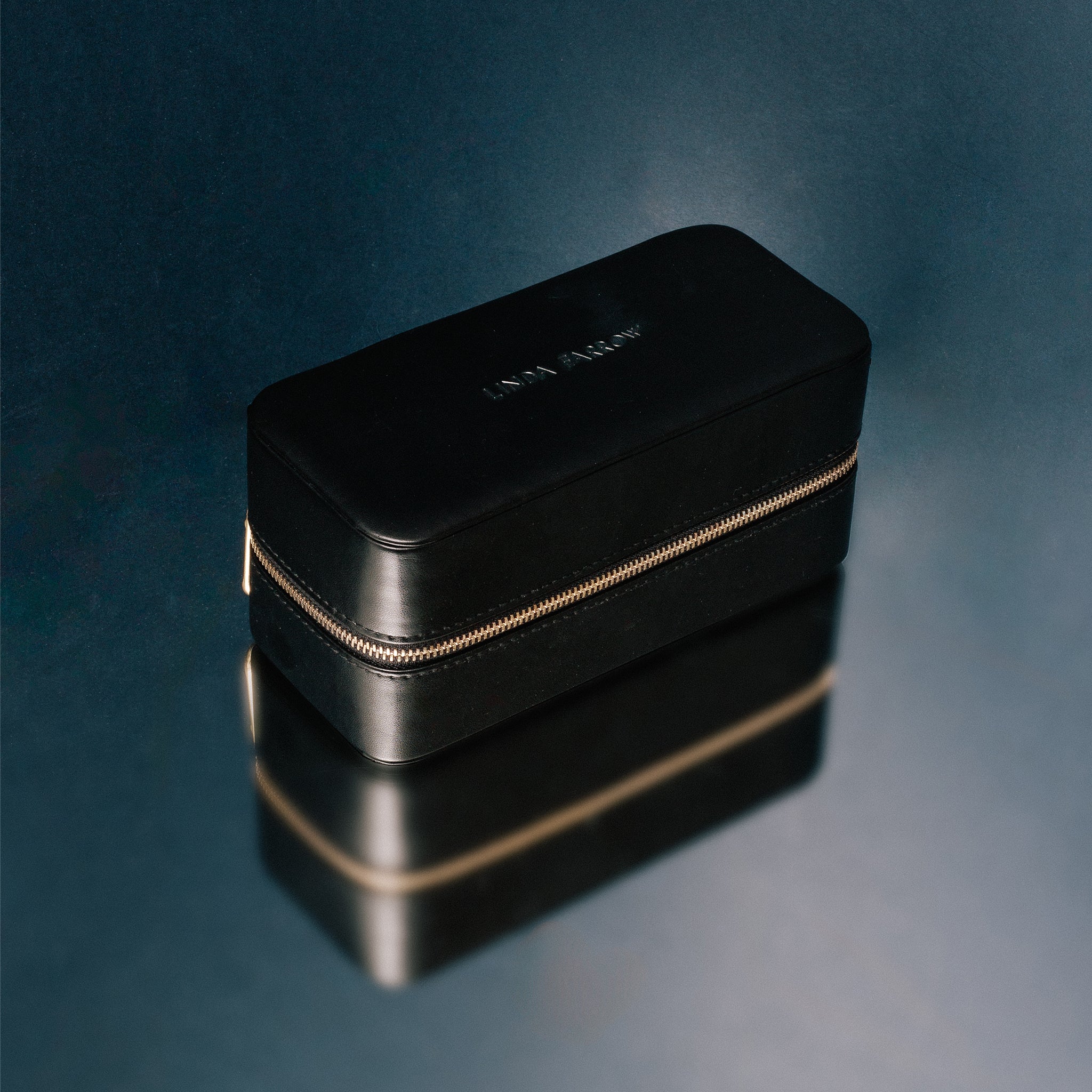 Two Pair Square Zip Travel Case in Black