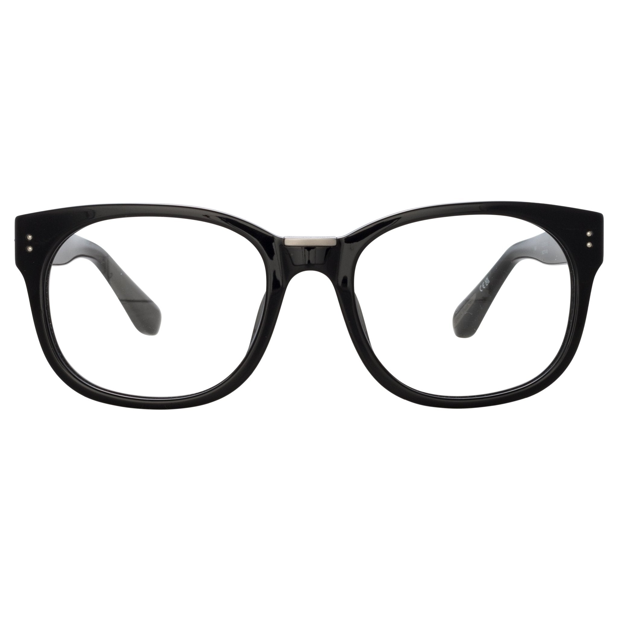 Cedric Optical Frames in Matt Black Nickel - LINDA FARROW - Optical Frame -