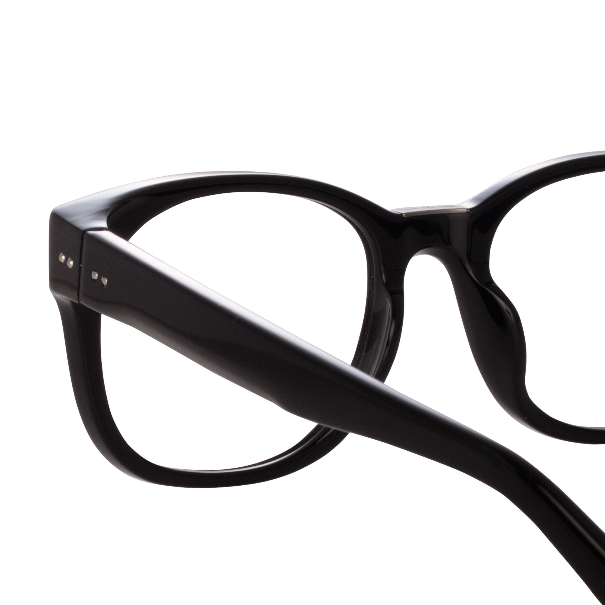 Cedric Optical Frames in Matt Black Nickel - LINDA FARROW - Optical Frame -