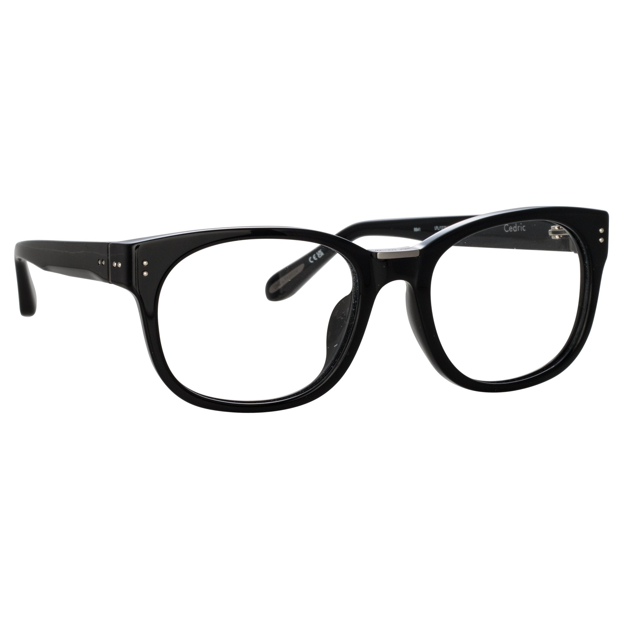 Cedric Optical Frames in Matt Black Nickel - LINDA FARROW - Optical Frame -
