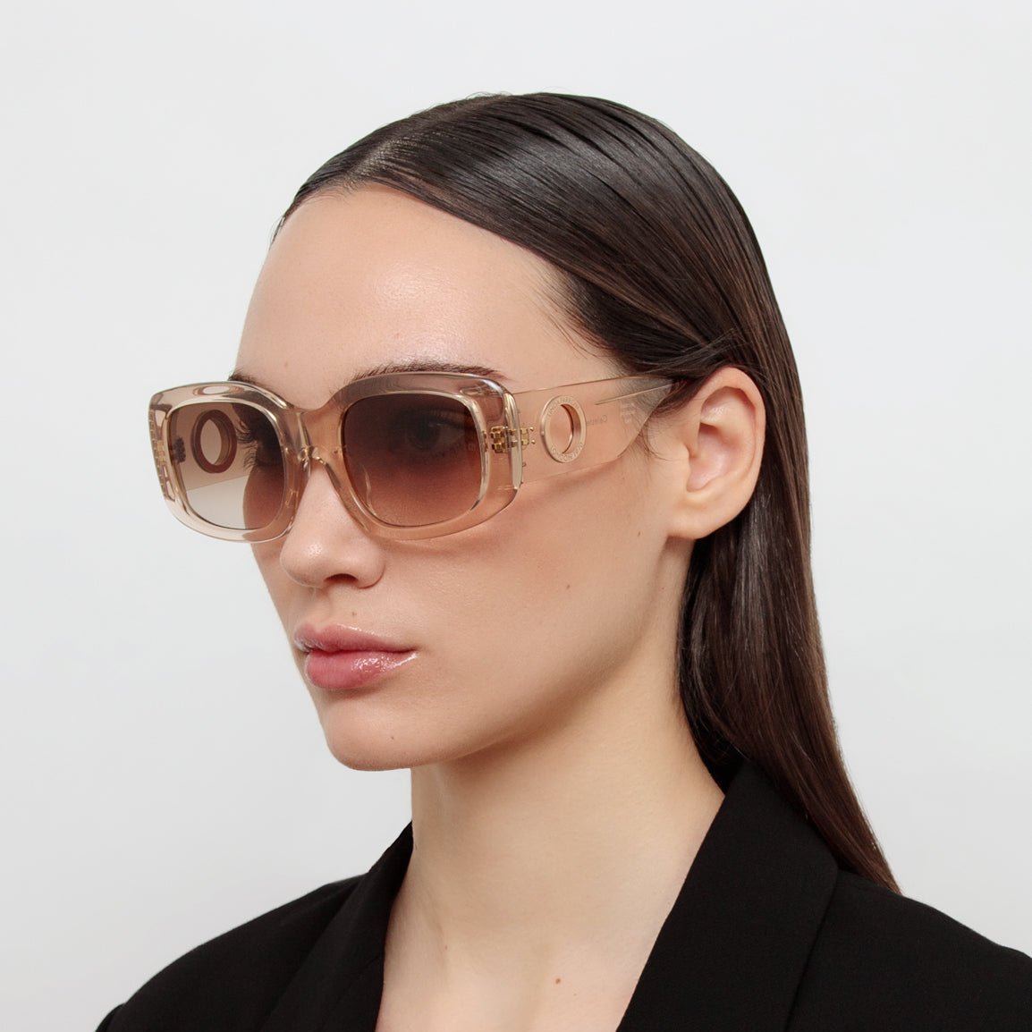 Celeste Oversize Sunglasses in Ash - LINDA FARROW - Sunglasses -
