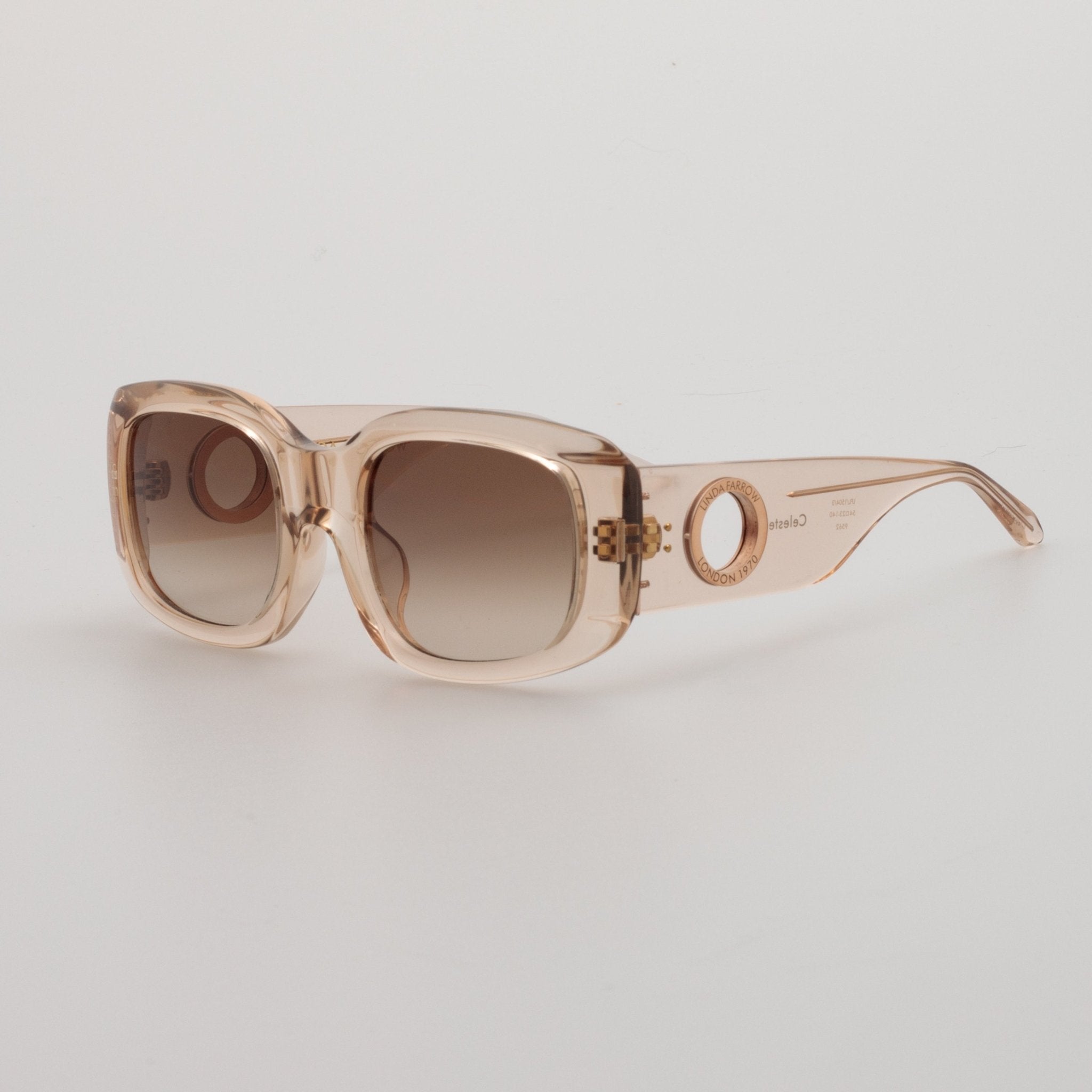 Celeste Oversize Sunglasses in Ash - LINDA FARROW - Sunglasses -