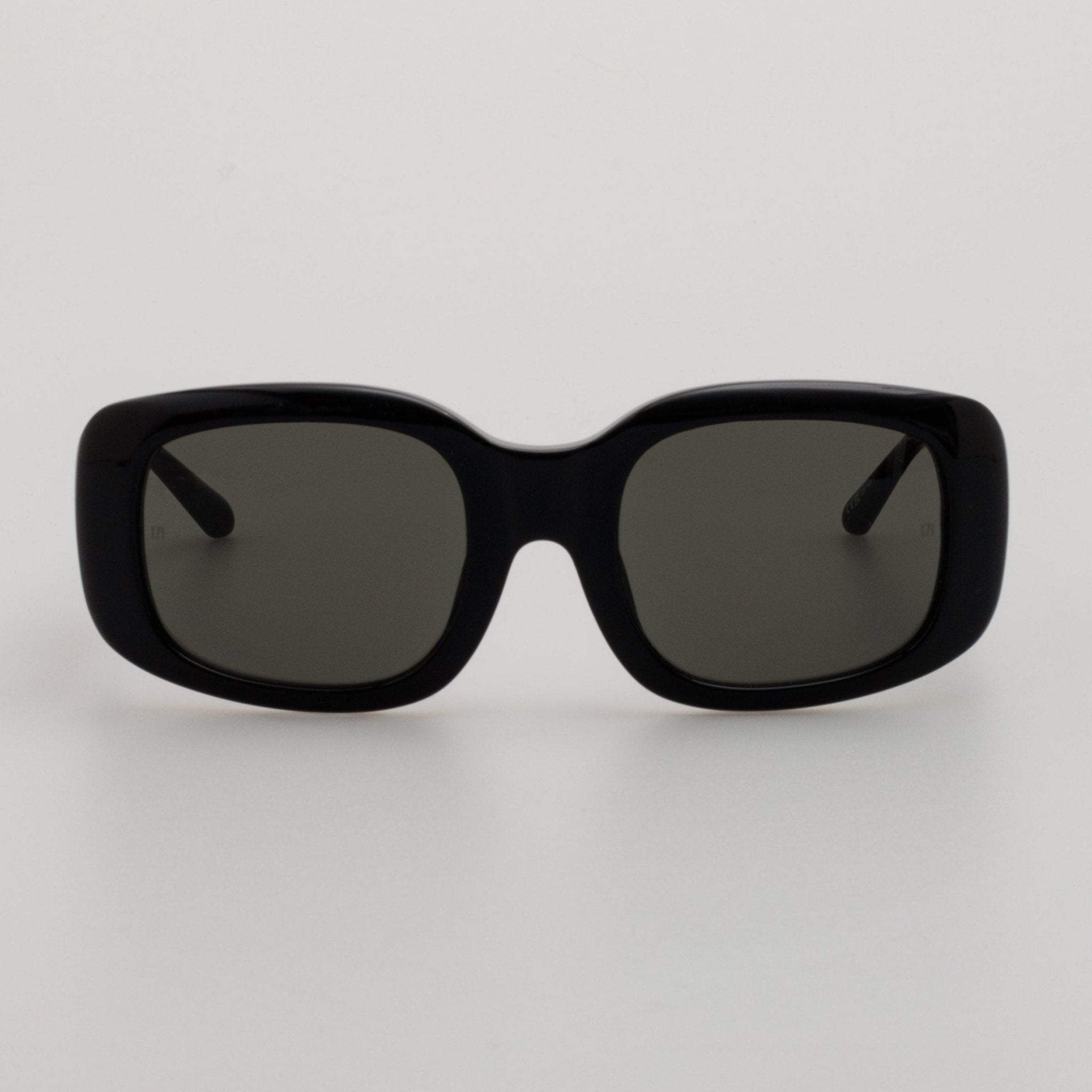 Celeste Oversize Sunglasses in Black - LINDA FARROW - Sunglasses -