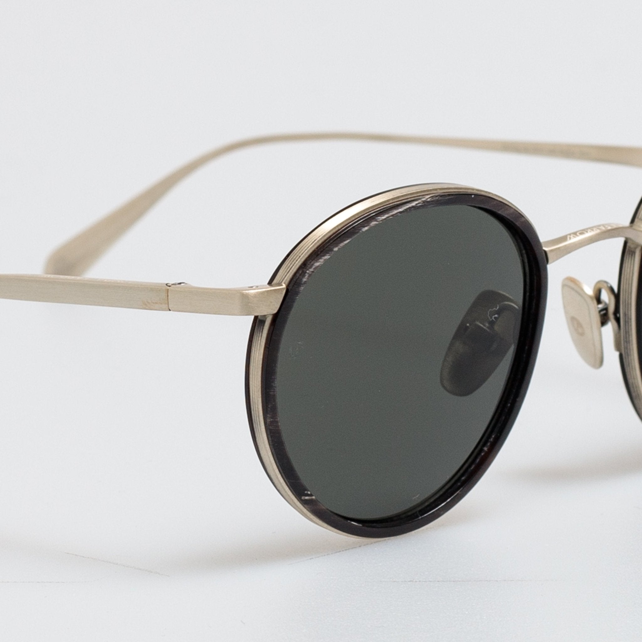 Chaplin Sunglasses in Buffalo Horn and 925 Sterling Silver - LINDA FARROW - Sunglasses -