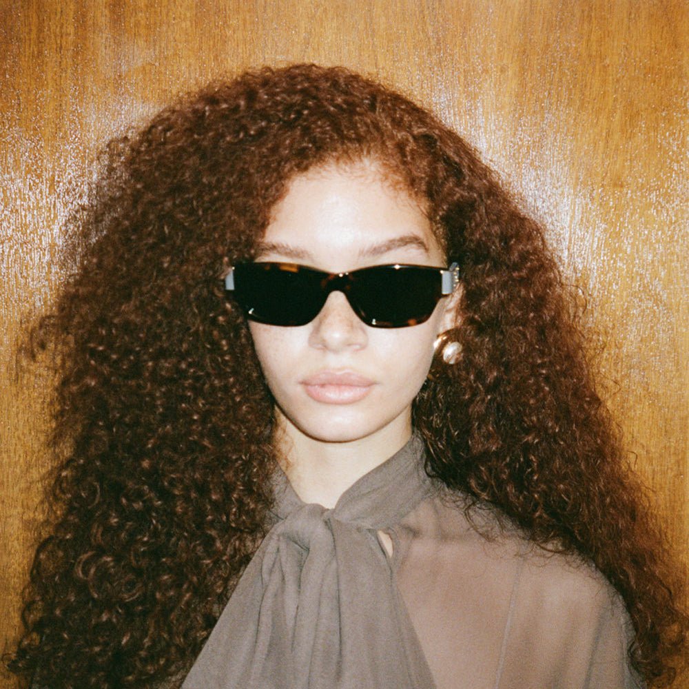 Clara Sunglasses in Dark Tortoiseshell - LINDA FARROW - Sunglasses -