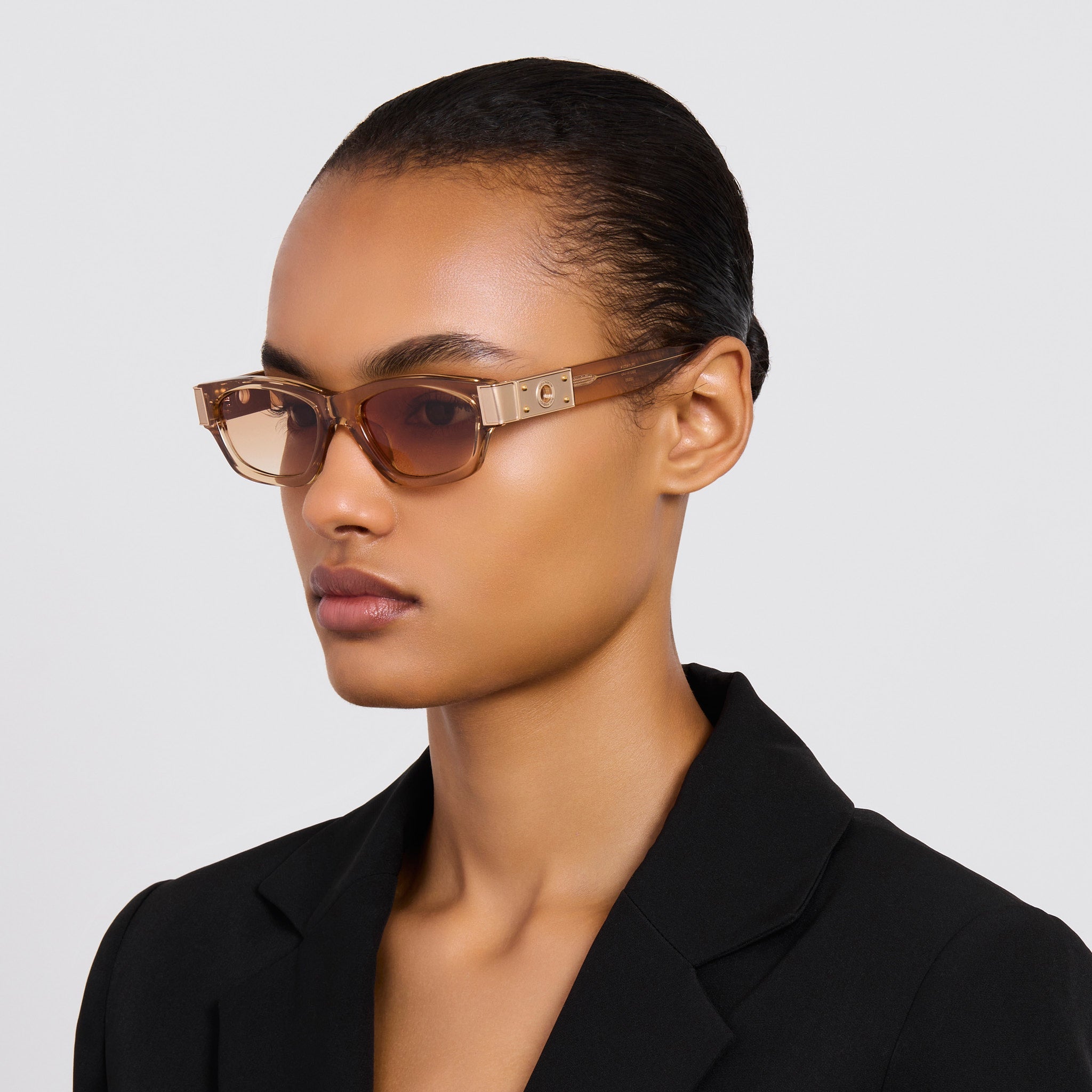 Clara Sunglasses in Honey - LINDA FARROW - Sunglasses -