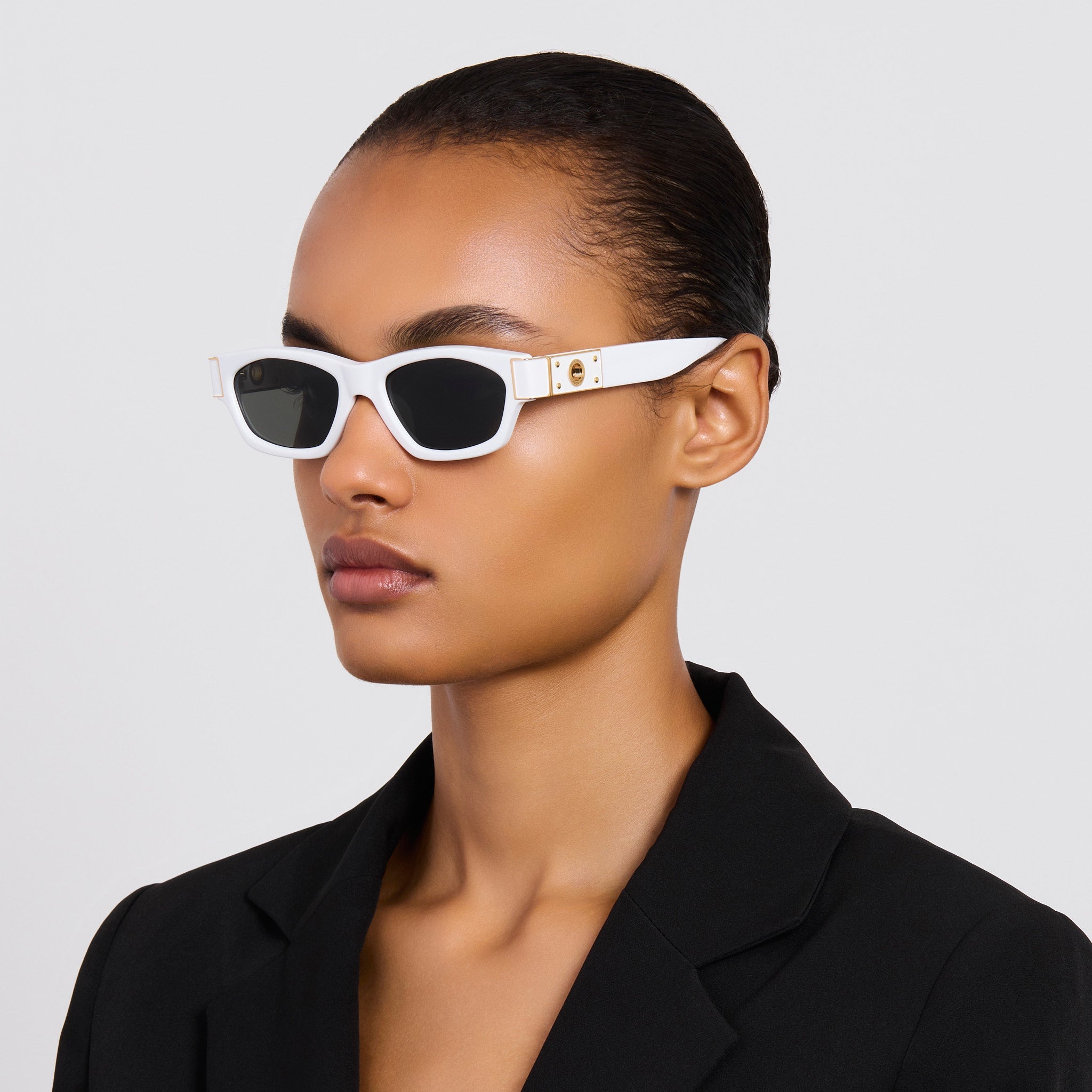 Clara Sunglasses in White - LINDA FARROW - Sunglasses -
