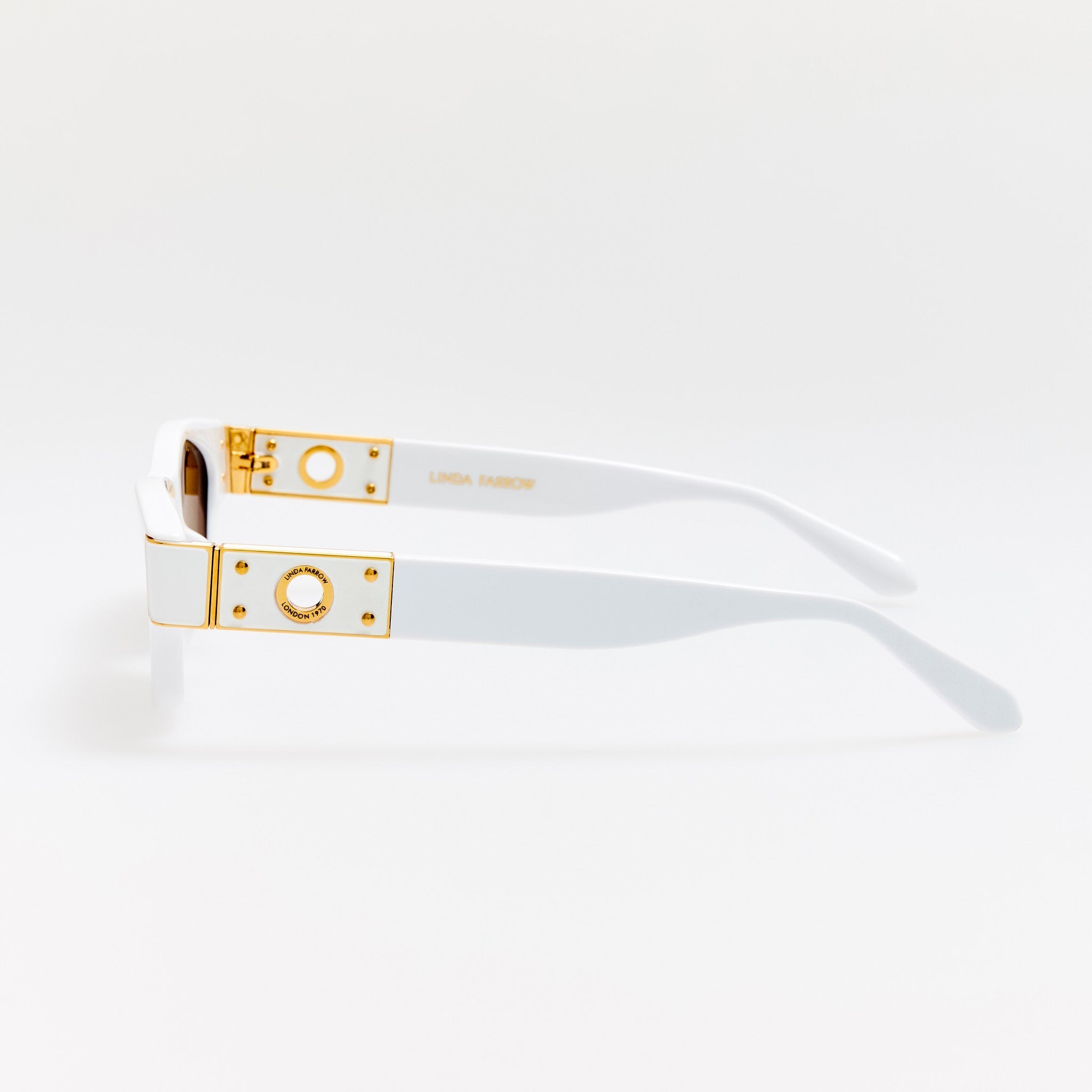Clara Sunglasses in White - LINDA FARROW - Sunglasses -