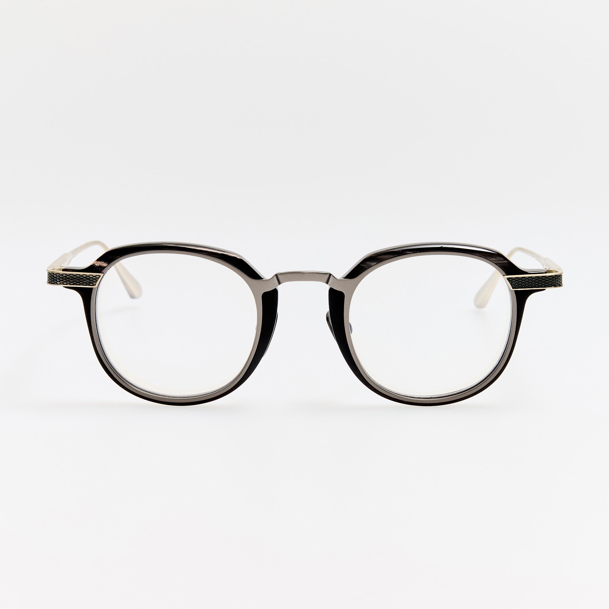 Clement Optical in Buffalo Horn and 925 Sterling Silver - LINDA FARROW - Optical Frame -