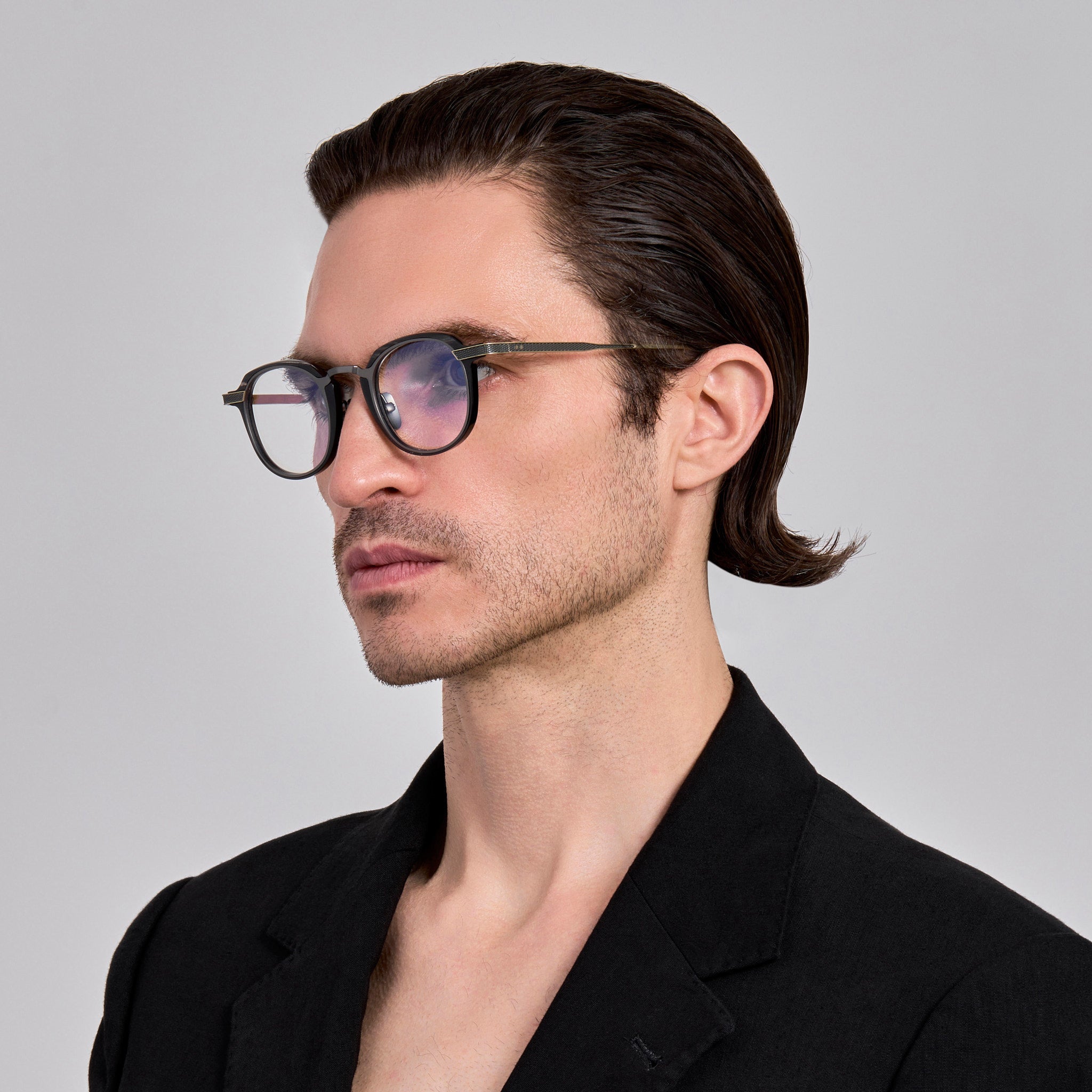 Clement Optical in Buffalo Horn and 925 Sterling Silver - LINDA FARROW - Optical Frame -