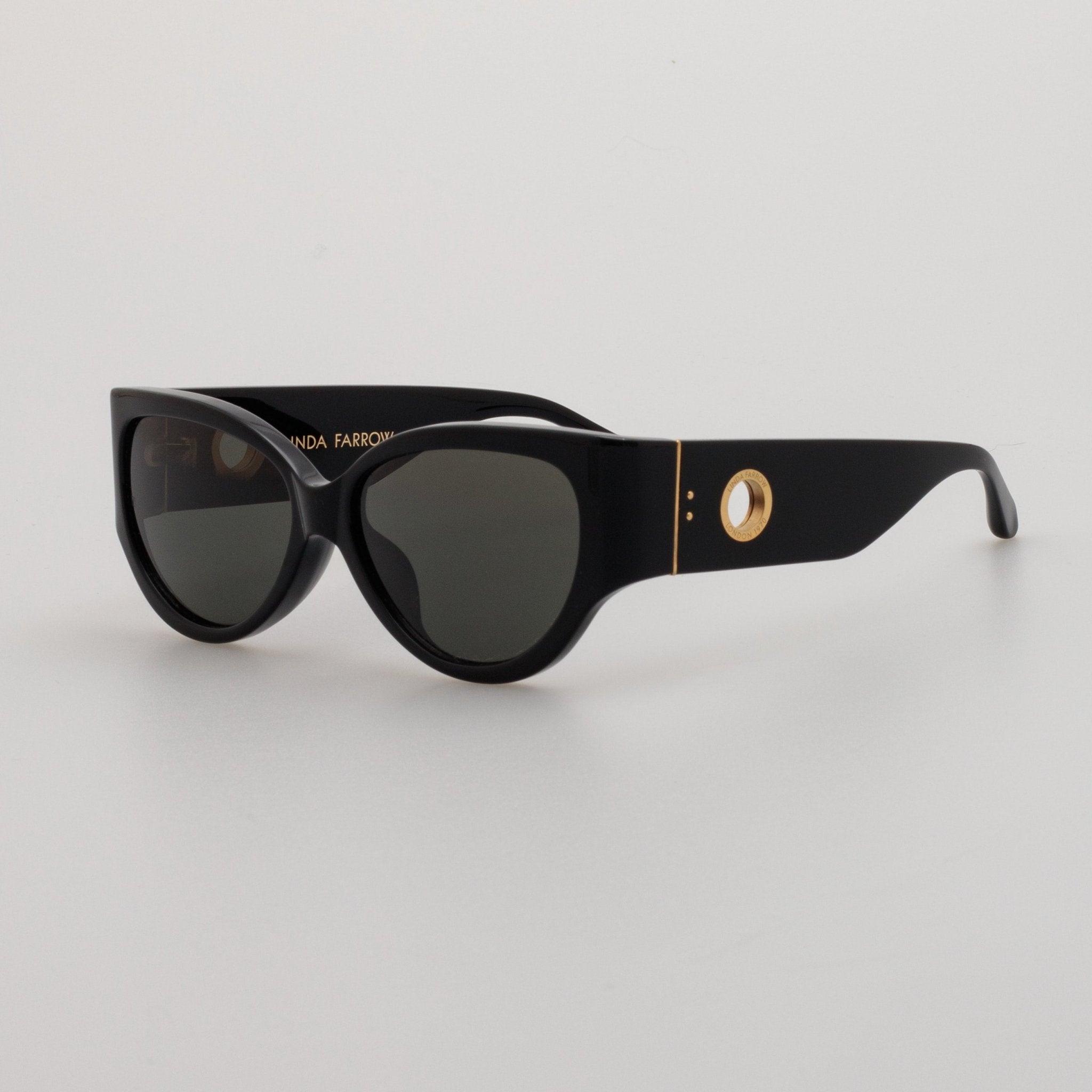 Connie Sunglasses in Black - LINDA FARROW - Sunglasses -