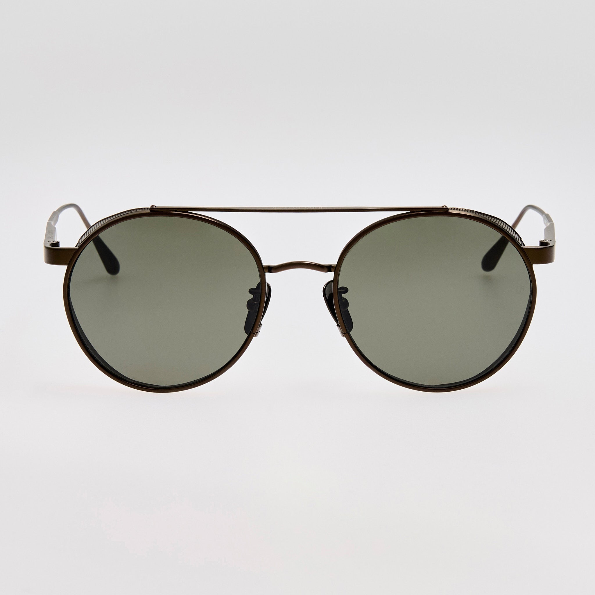 Conor Sunglasses in Matt Nickel | LINDA FARROW Luxury Eyewear