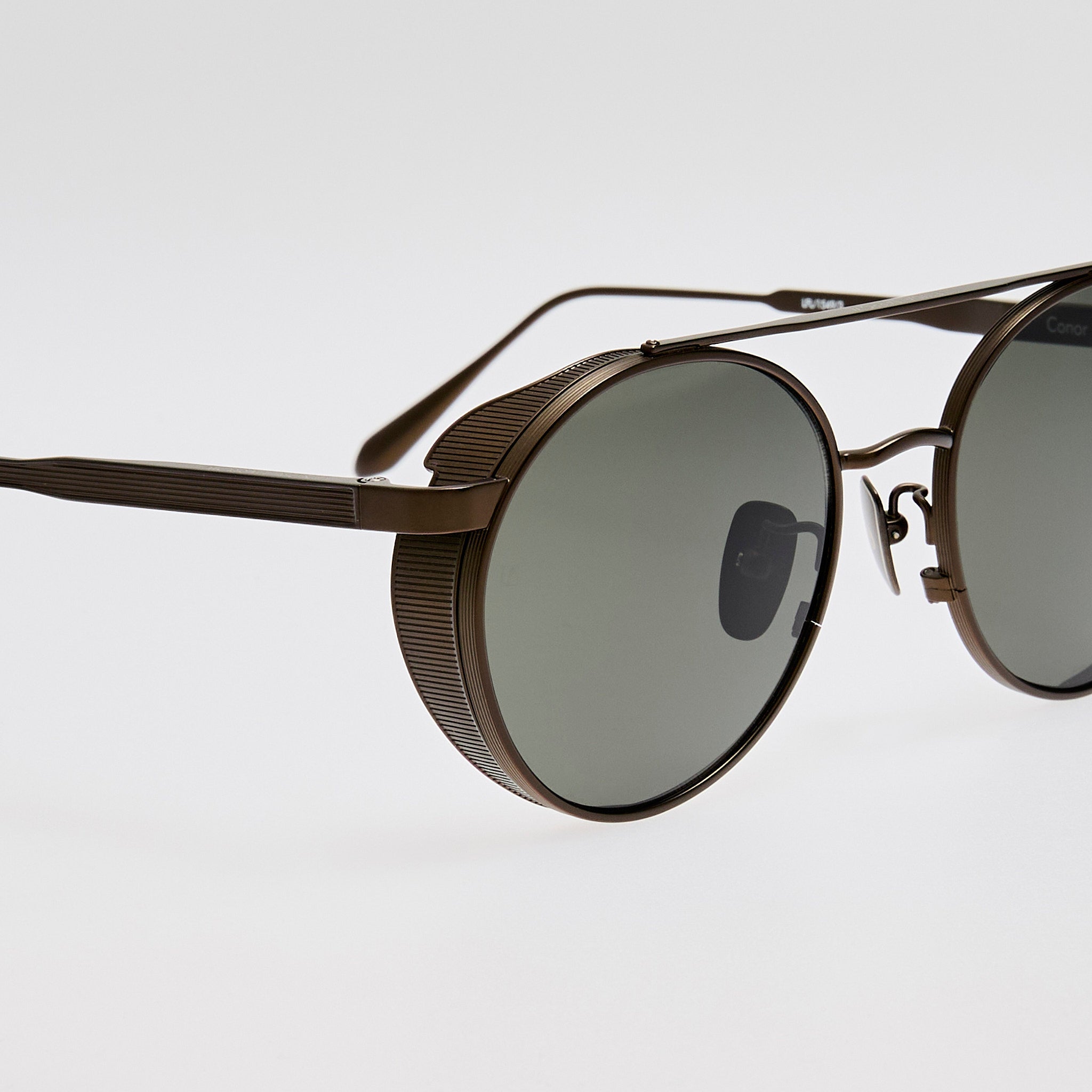 Conor Sunglasses in Matt Black Nickel - LINDA FARROW - Sunglasses -