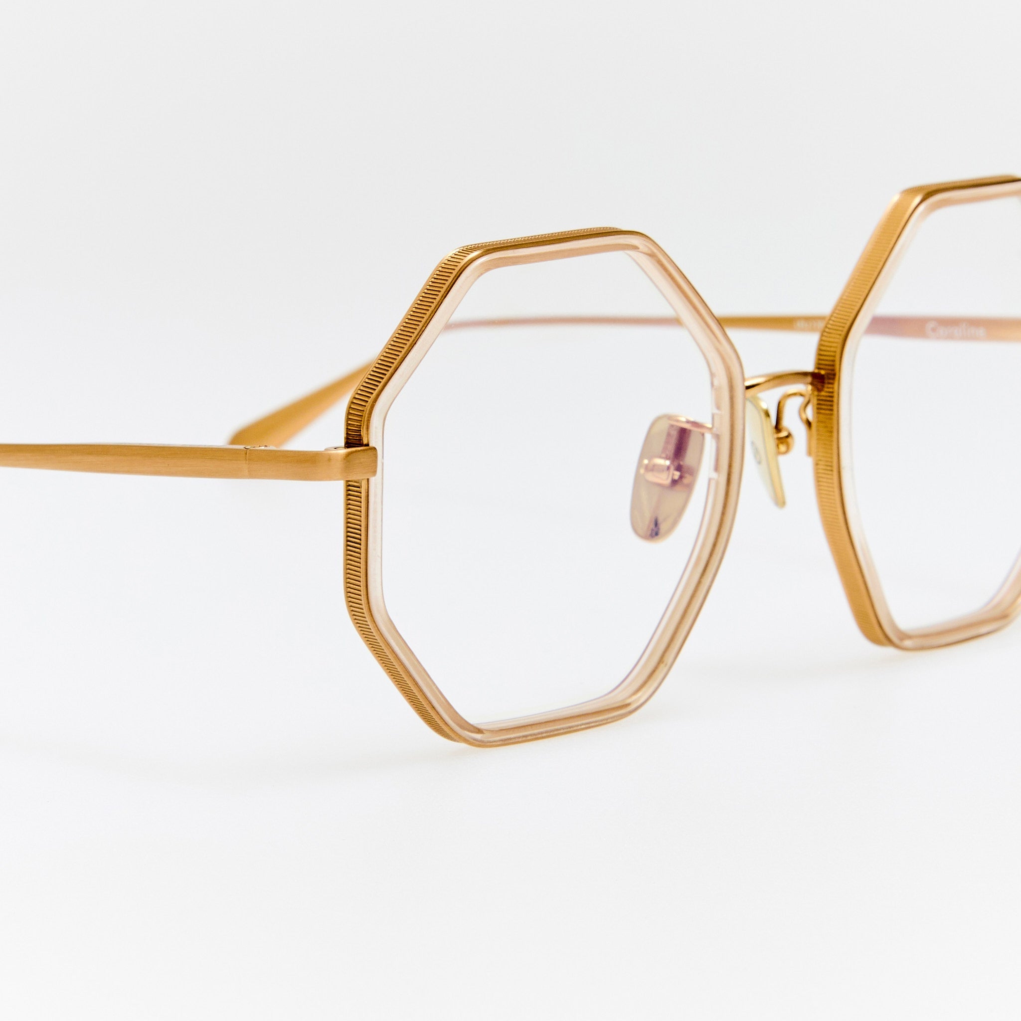 Coraline Optical in Matt Champagne and Ash - LINDA FARROW - Optical Frame -