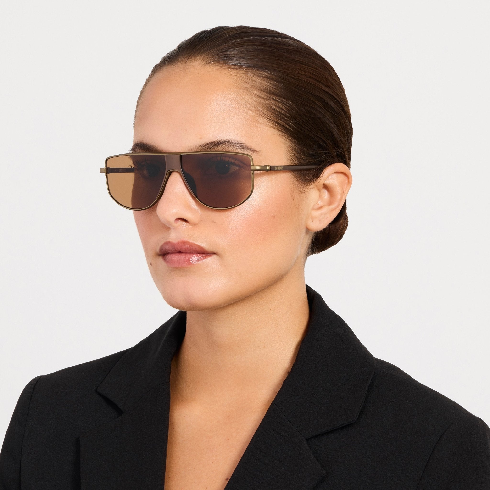 Corsa Sunglasses in Matt Putty - LINDA FARROW-Sunglasses-