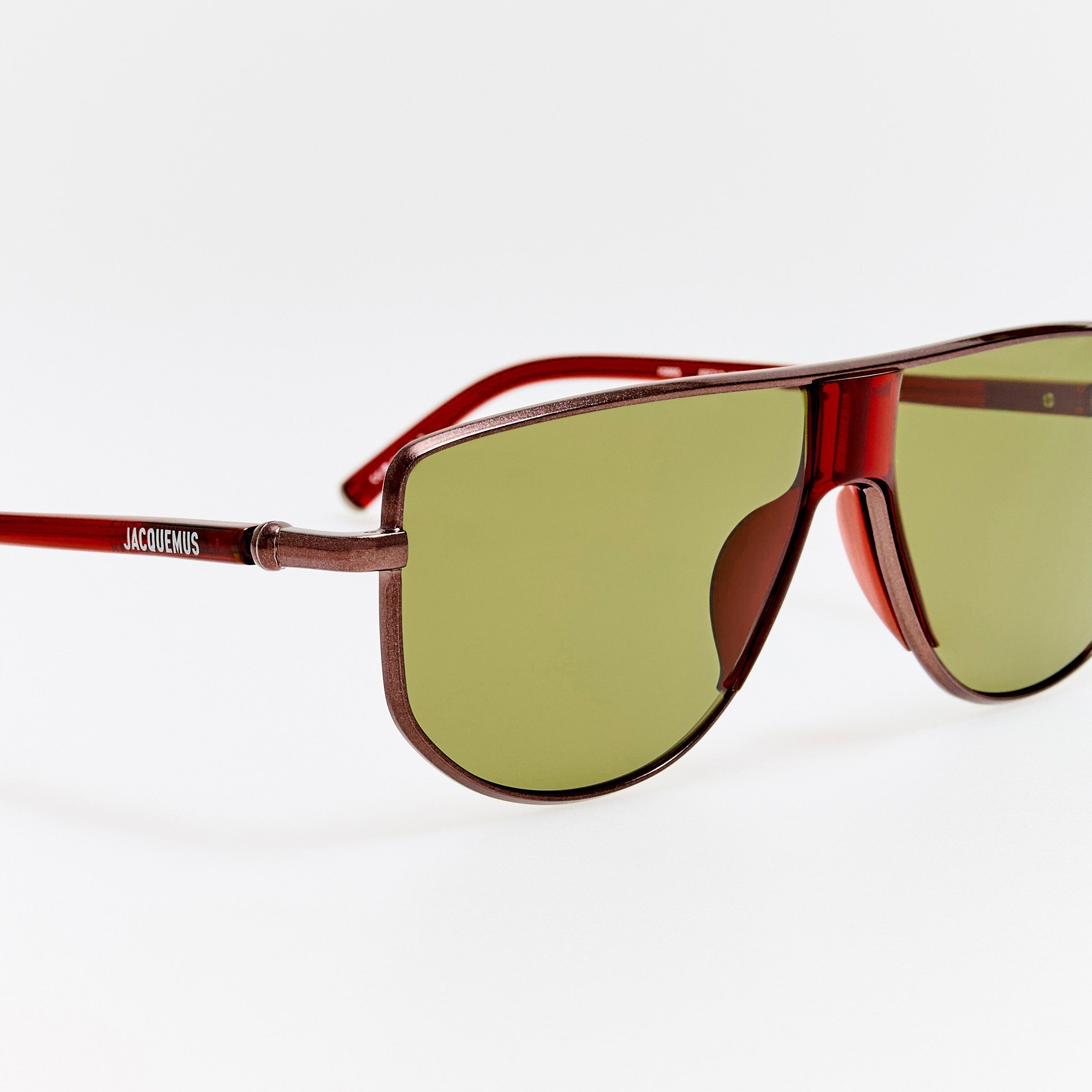 Corsa Sunglasses in Metallic Brown - LINDA FARROW - Sunglasses -