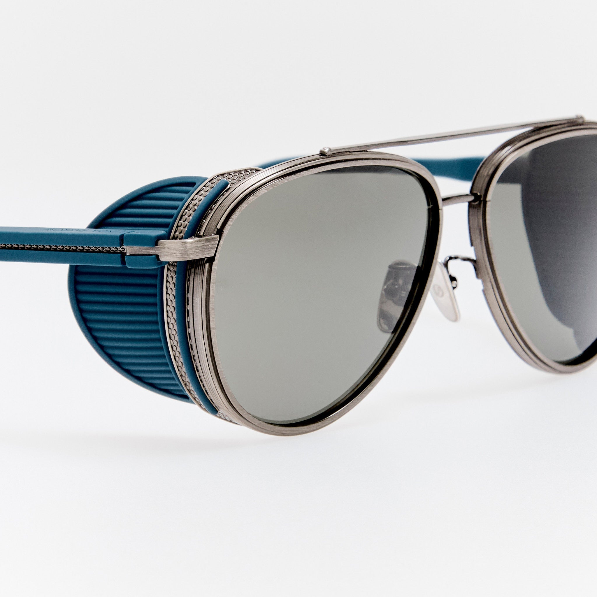 Cortes Explorer Sunglasses in Antique White Gold - LINDA FARROW-Sunglasses-