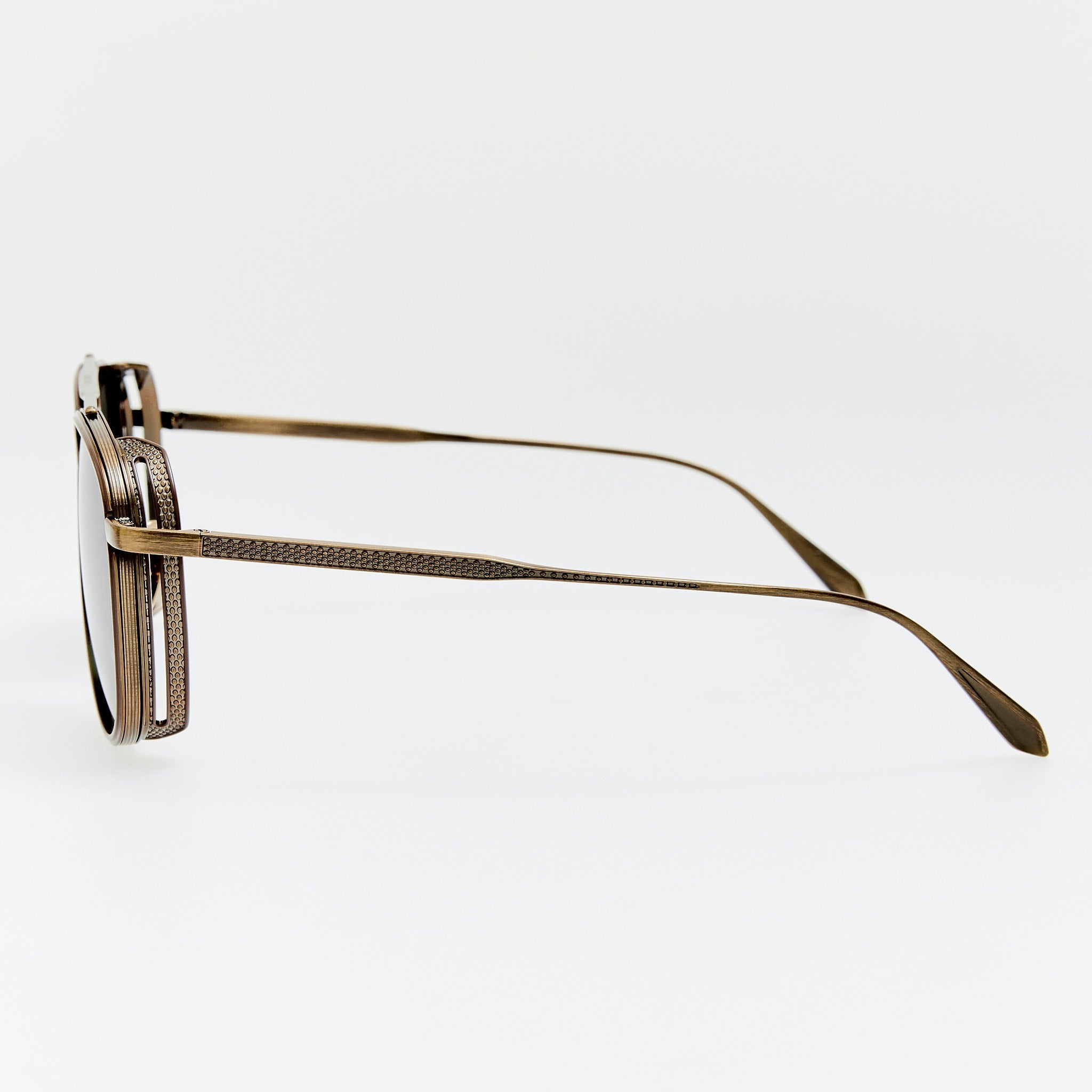 Cortes Sunglasses in Antique Gold - LINDA FARROW - Sunglasses -