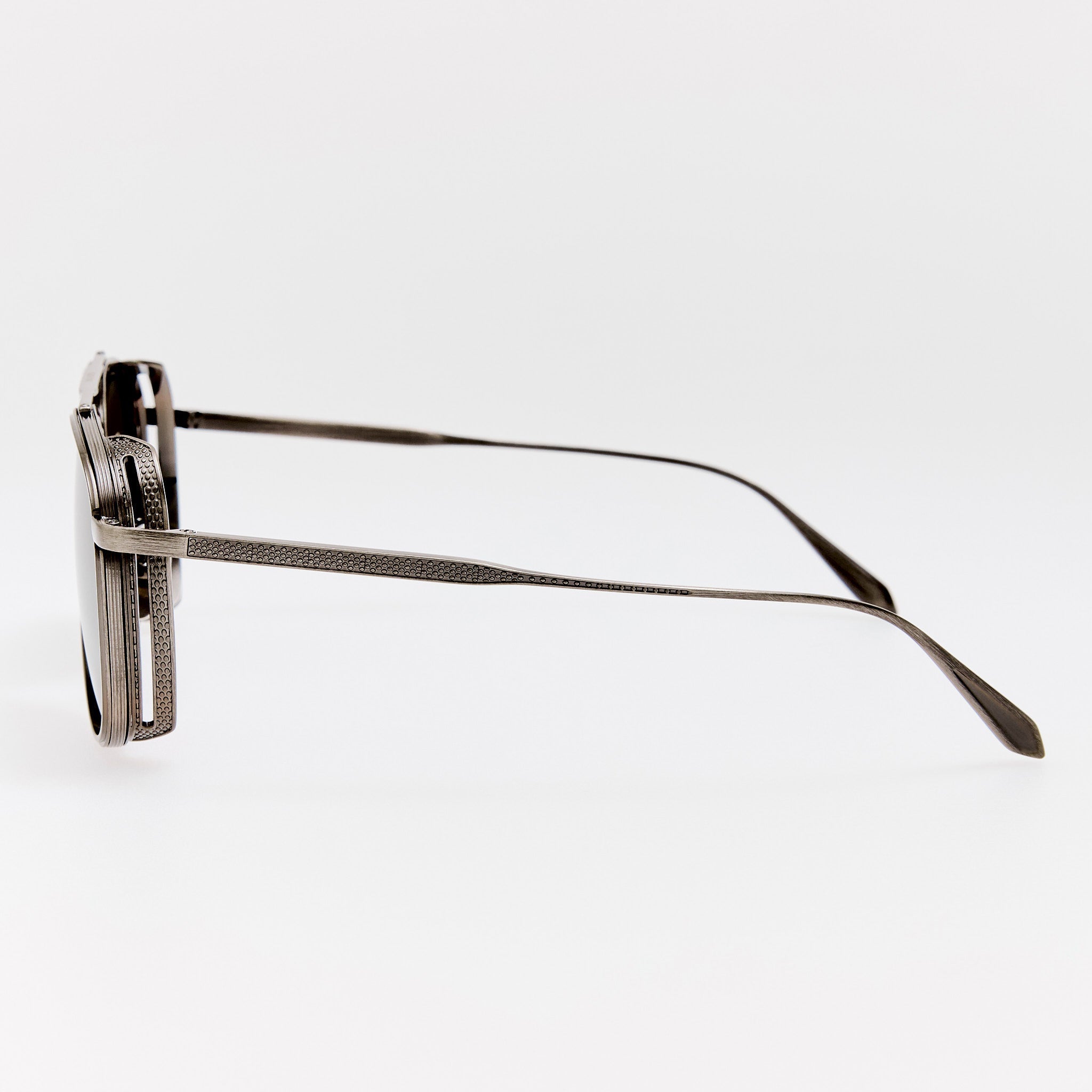 Cortes Sunglasses in Antique White Gold - LINDA FARROW - Sunglasses -