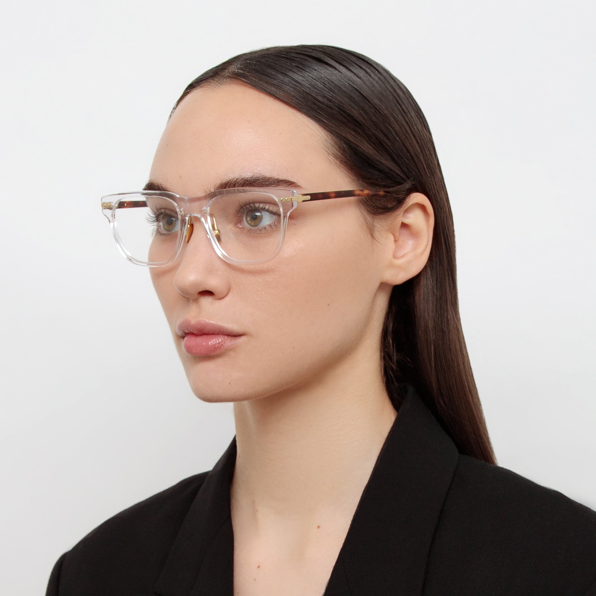 Cove Optical in Clear - LINDA FARROW - Optical Frame -