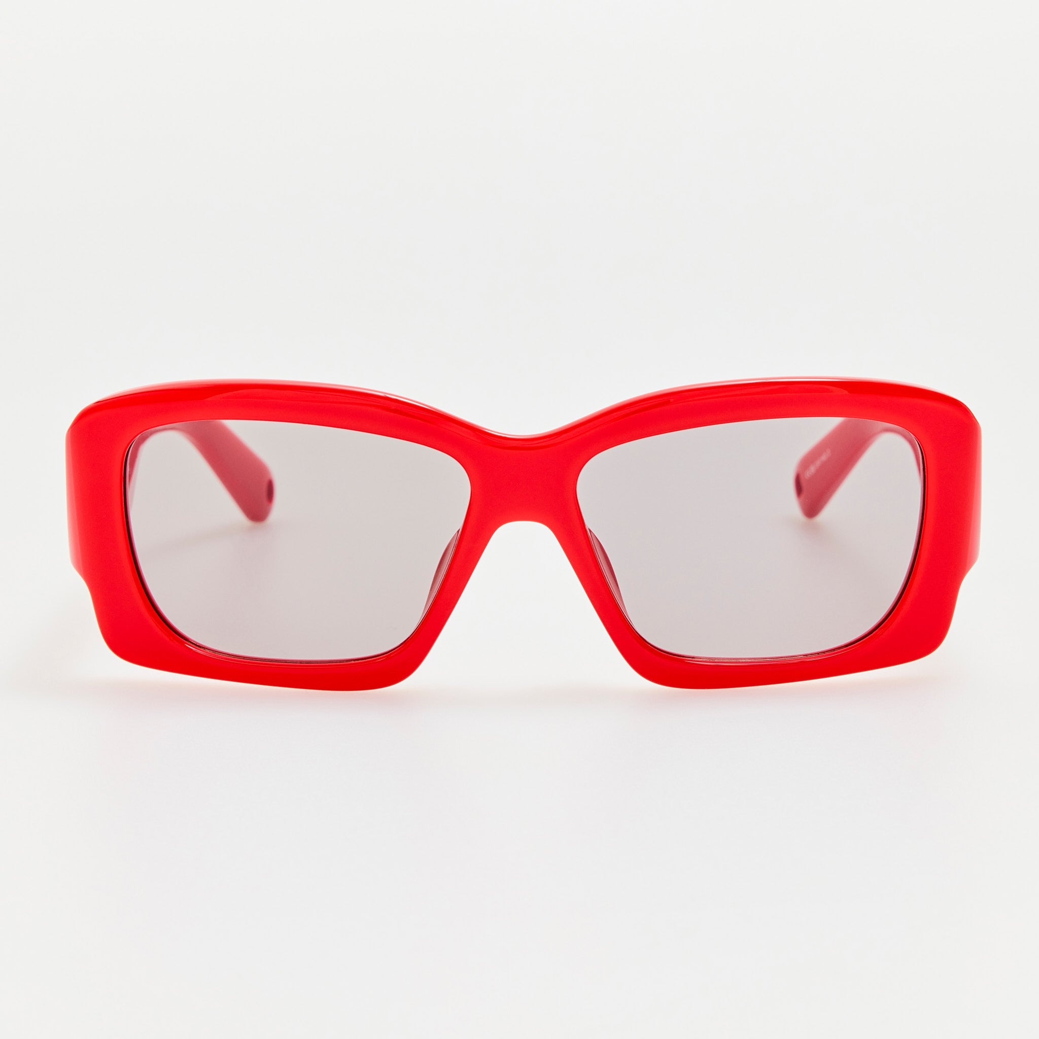Croisiere Rectangular Sunglasses in Red - LINDA FARROW - Sunglasses -
