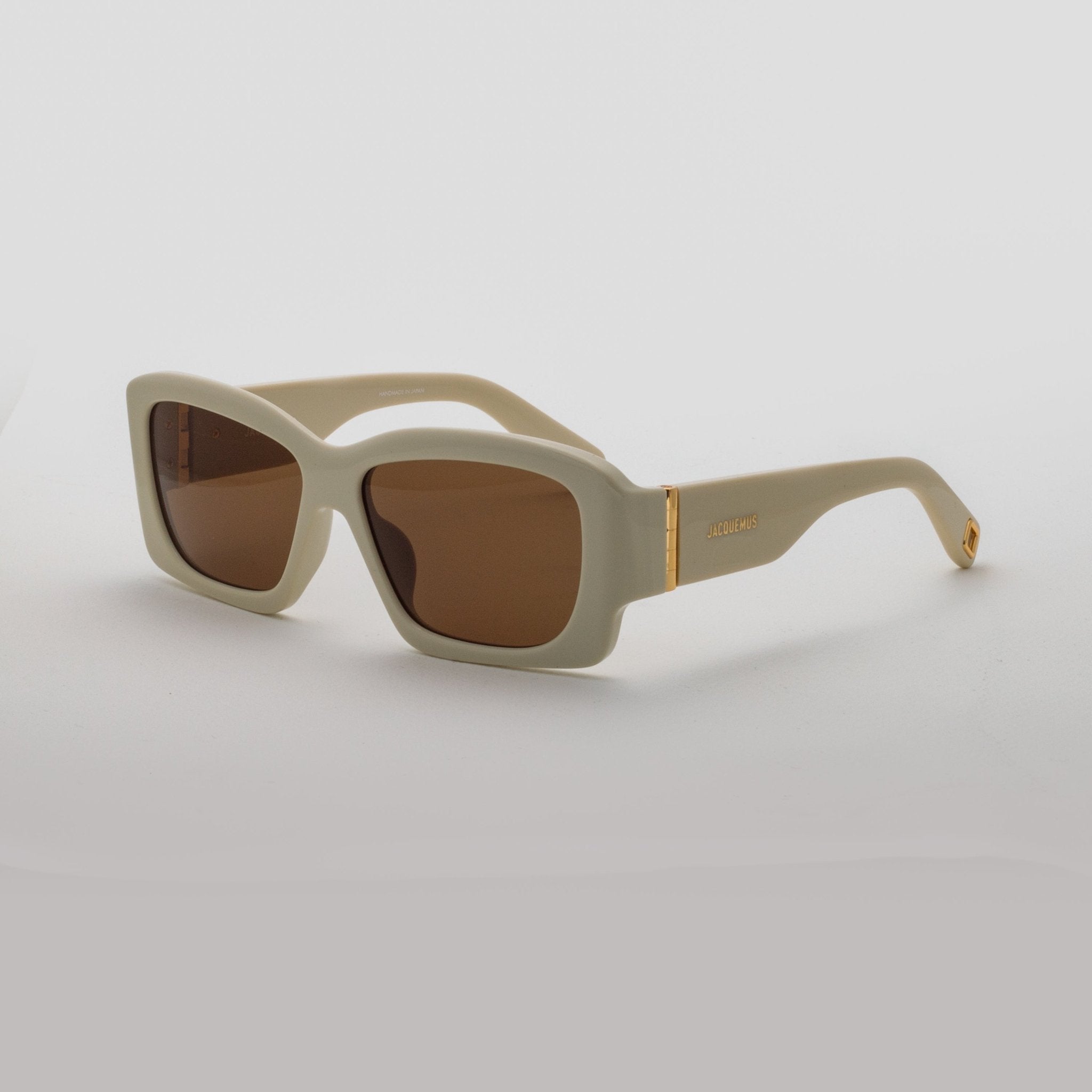 Croisiere Rectangular Sunglasses in Sand - LINDA FARROW - Sunglasses -