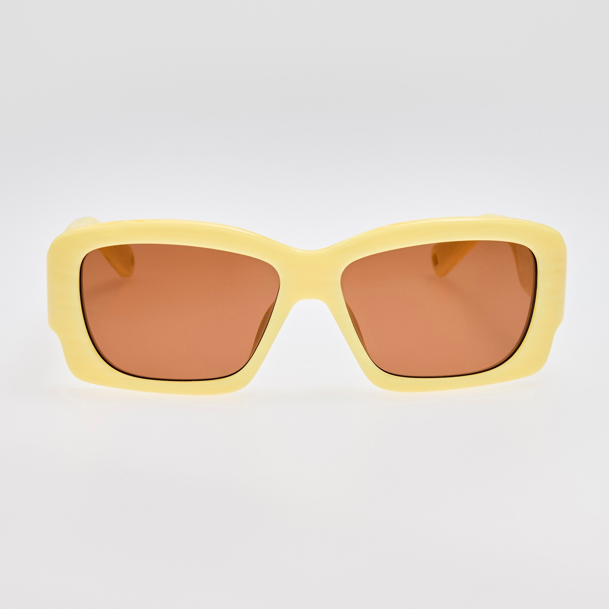 Croisiere Sunglasses in Yellow Stripe - LINDA FARROW - Sunglasses -