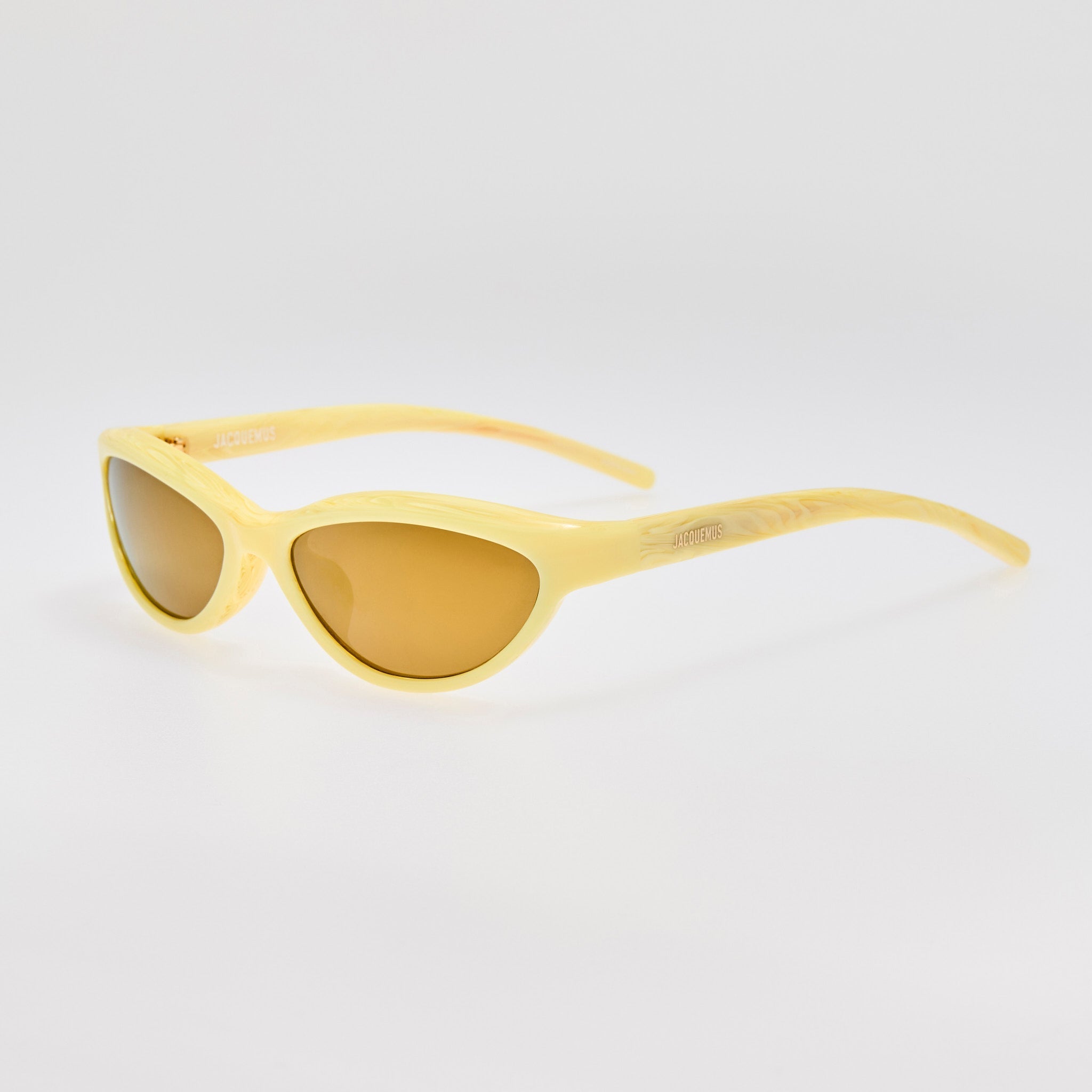 Curvo Sunglasses in Milky Yellow - LINDA FARROW - Sunglasses -