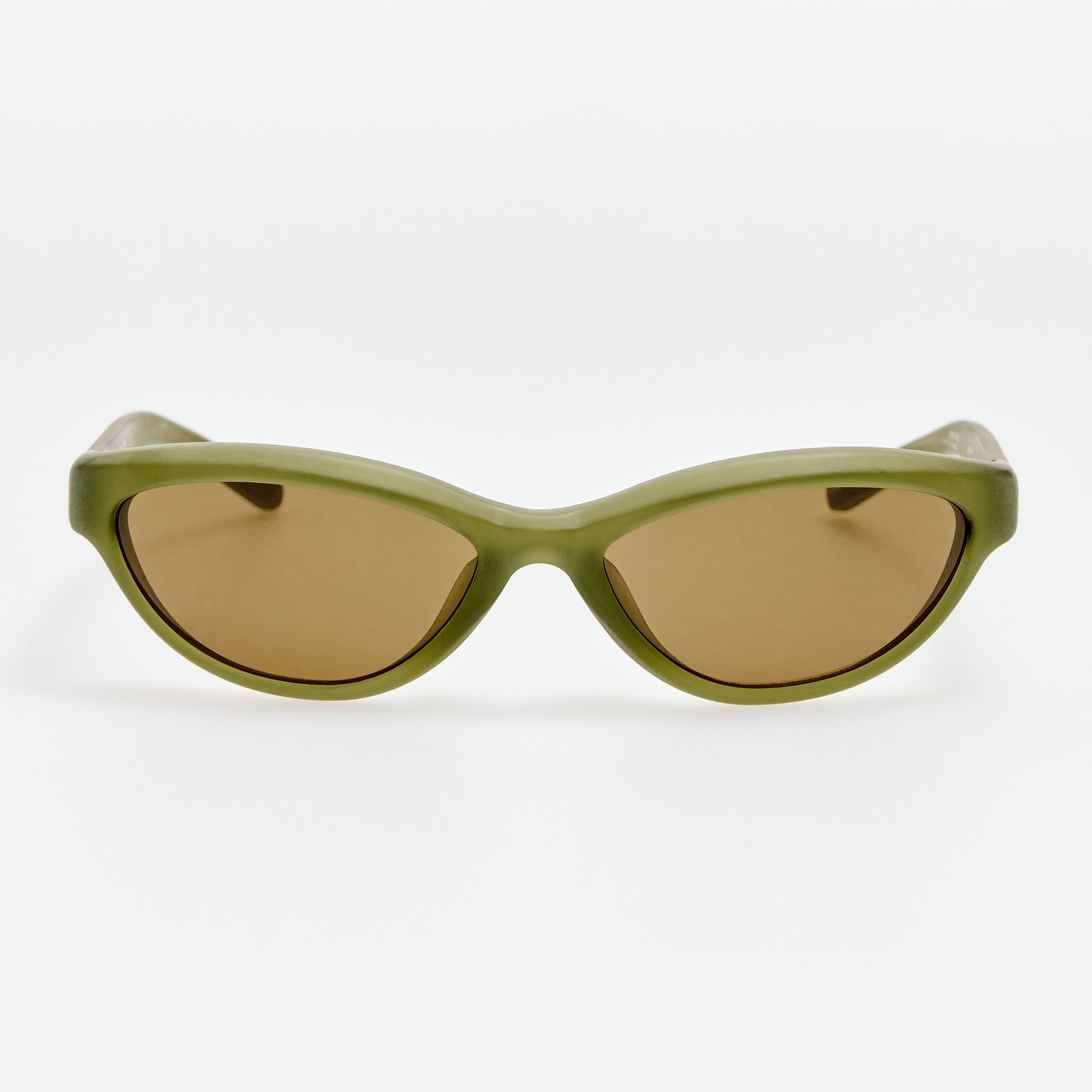 Curvo Sunglasses in Sanded Green - LINDA FARROW-Sunglasses-