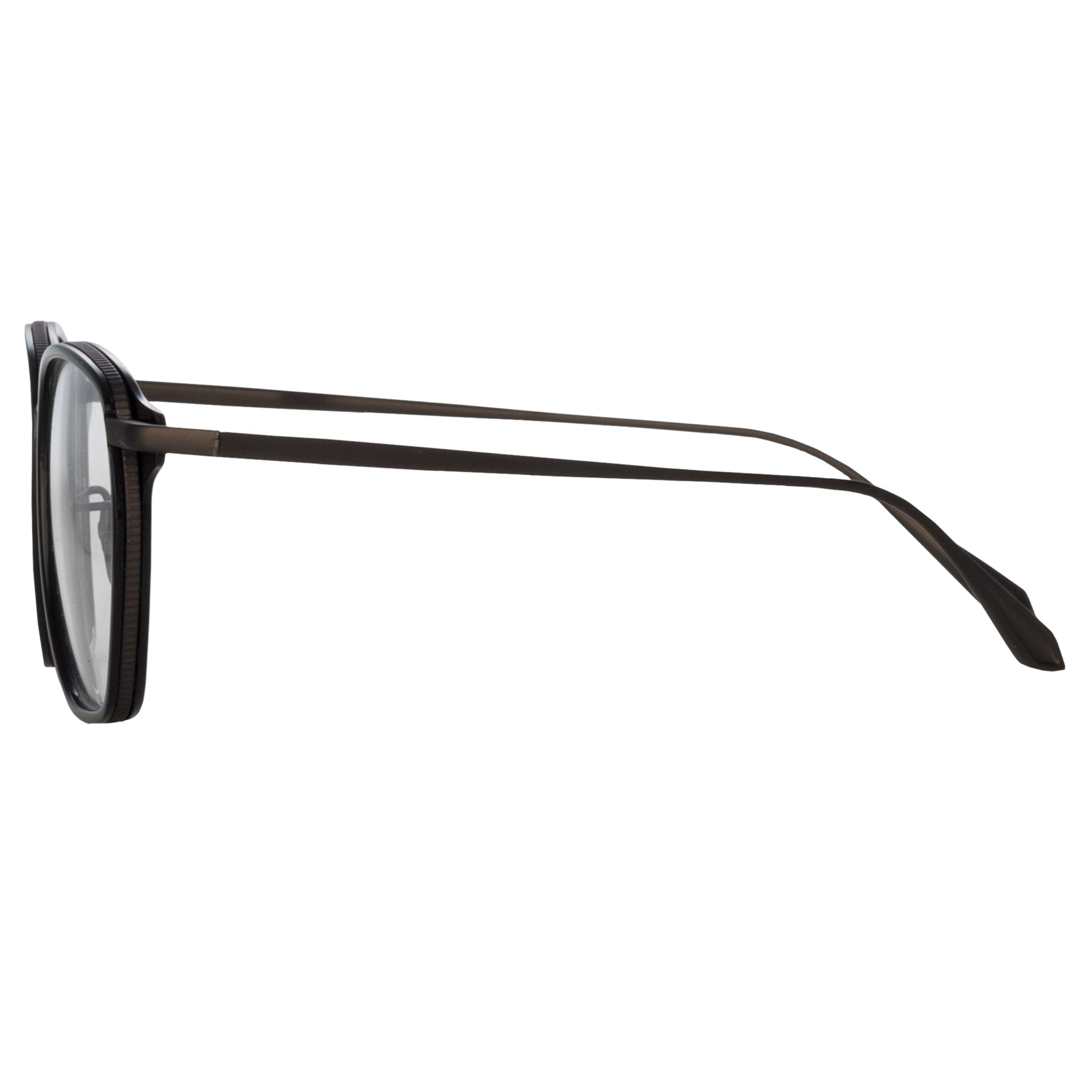 Danilo Optical Frame in Matt Black Nickel - LINDA FARROW - Optical Frame -